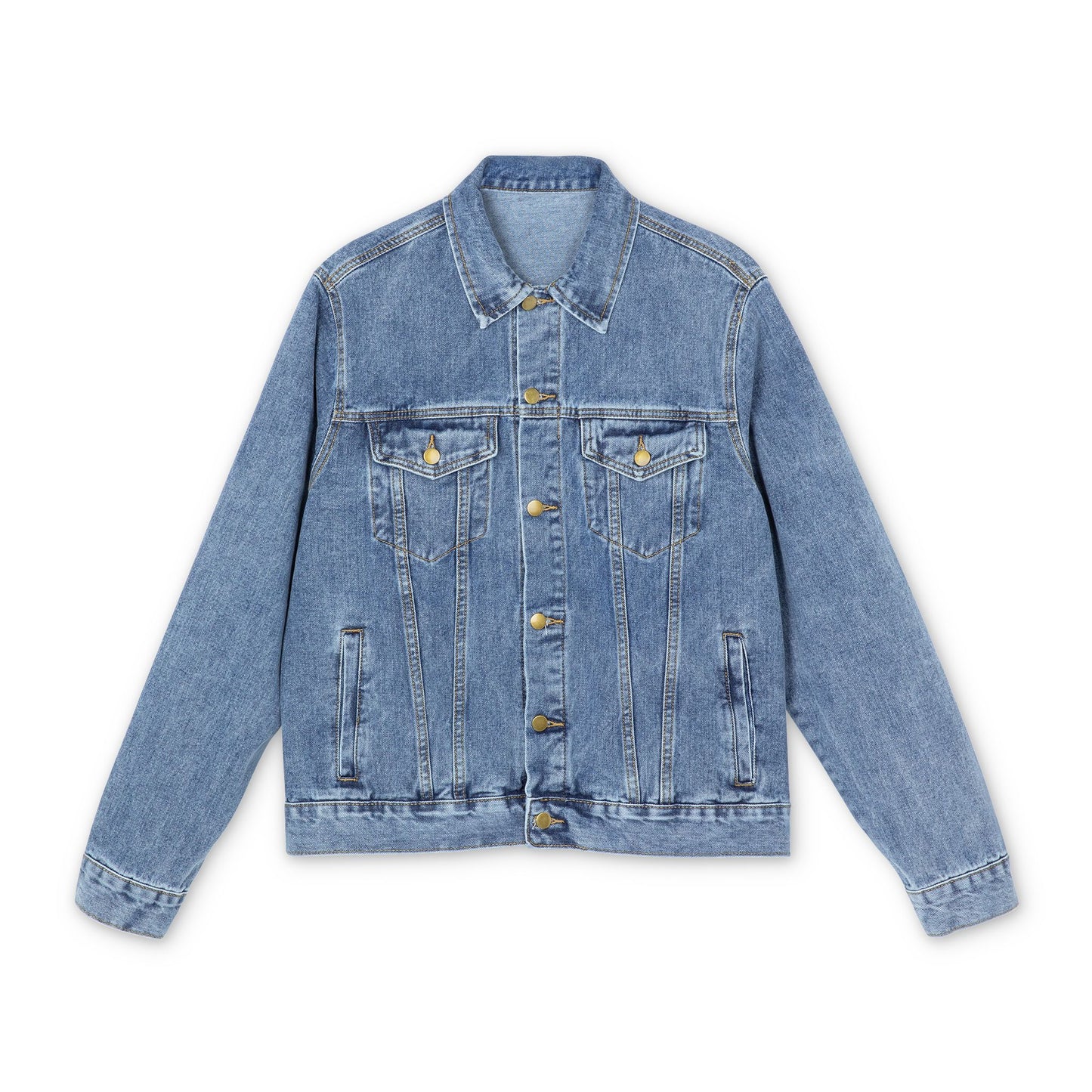 Men's Denim Jacket with Bold Graphic Design - Perfect for Casual Style and Celebrations