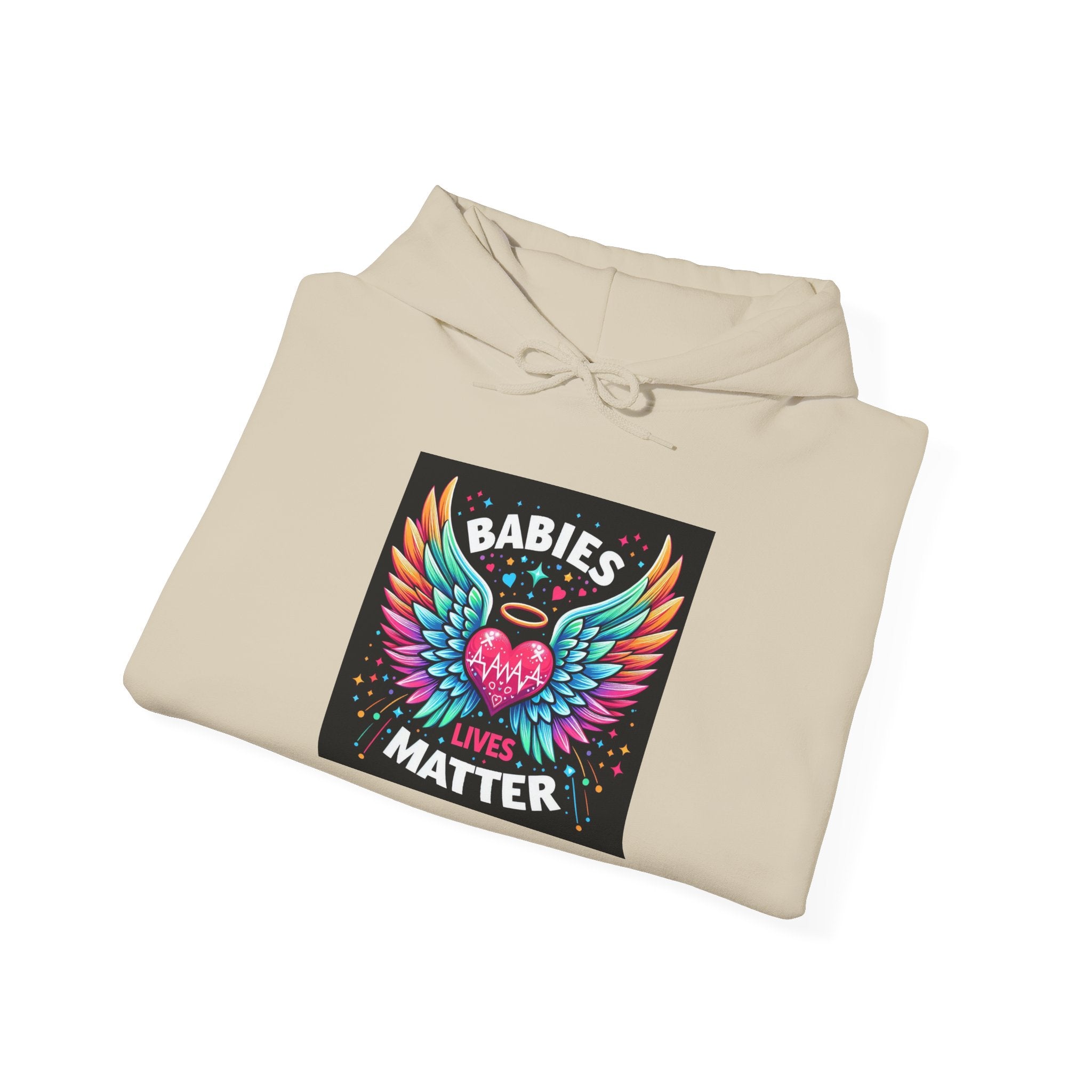 Babies Matter Wings Unisex Heavy Blend Hoodie – Colorful, Stylish Sweatshirt for Moms and Supporters