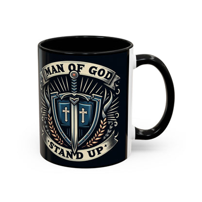 Faith-Inspired Accent Coffee Mug - 'Stand Up'