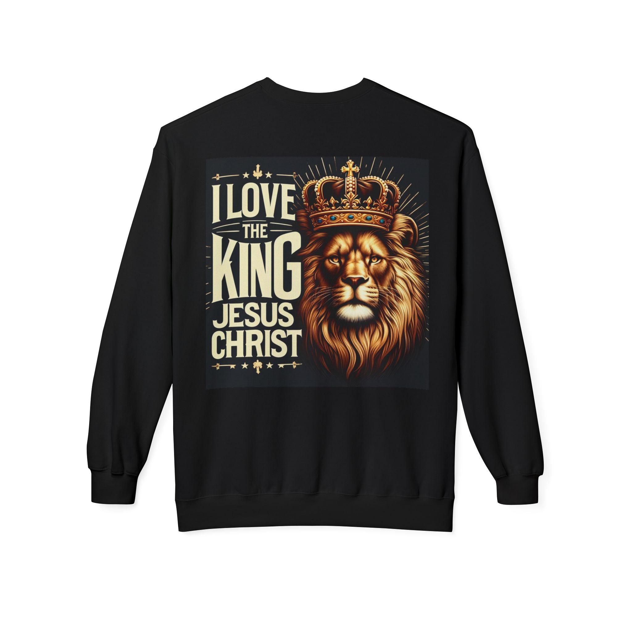 Unisex Fleece Sweatshirt - 'I Love The King Jesus Christ' Design