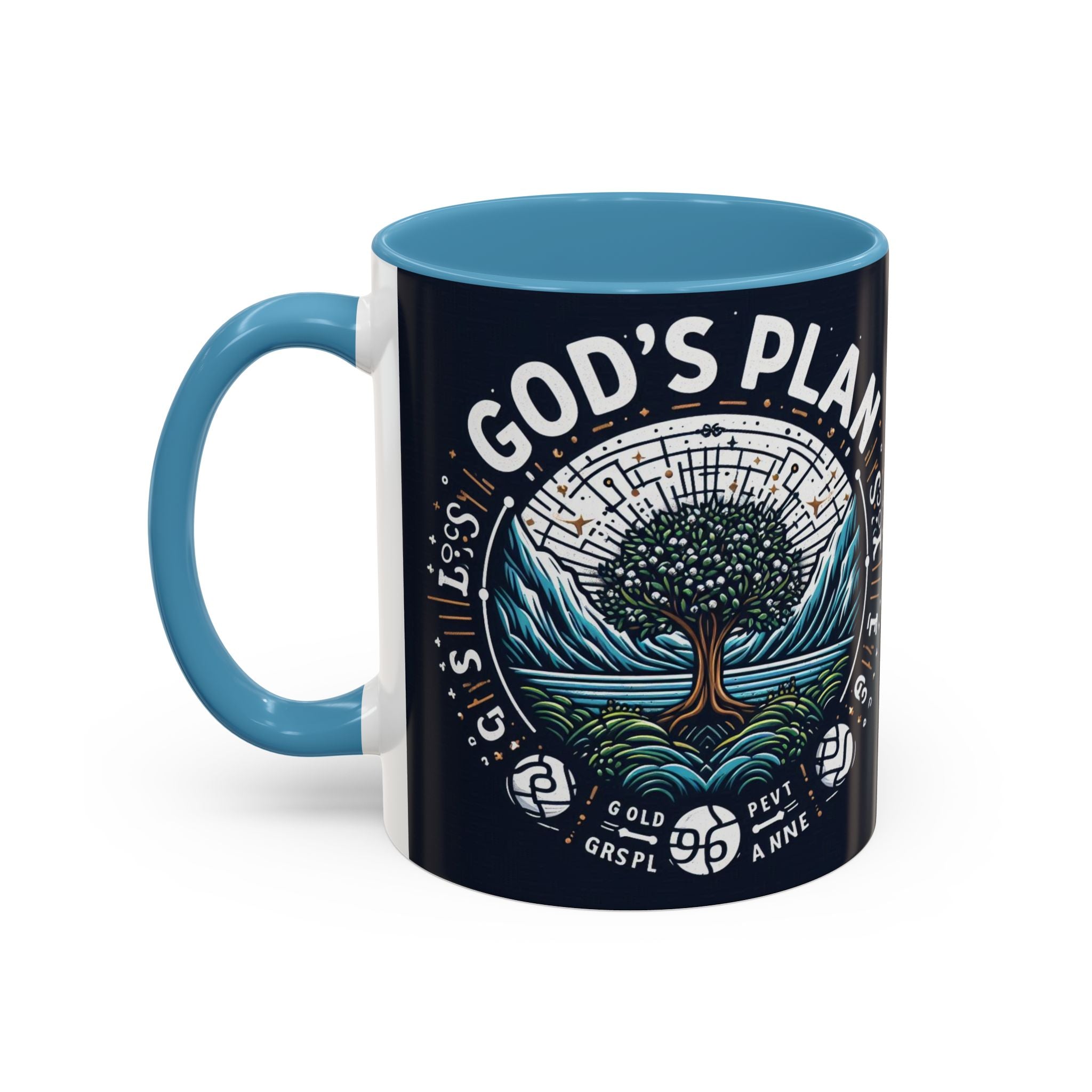 God's Plan Accent Coffee Mug | Inspirational Coffee Cup for Faith & Motivation | 11oz & 15oz