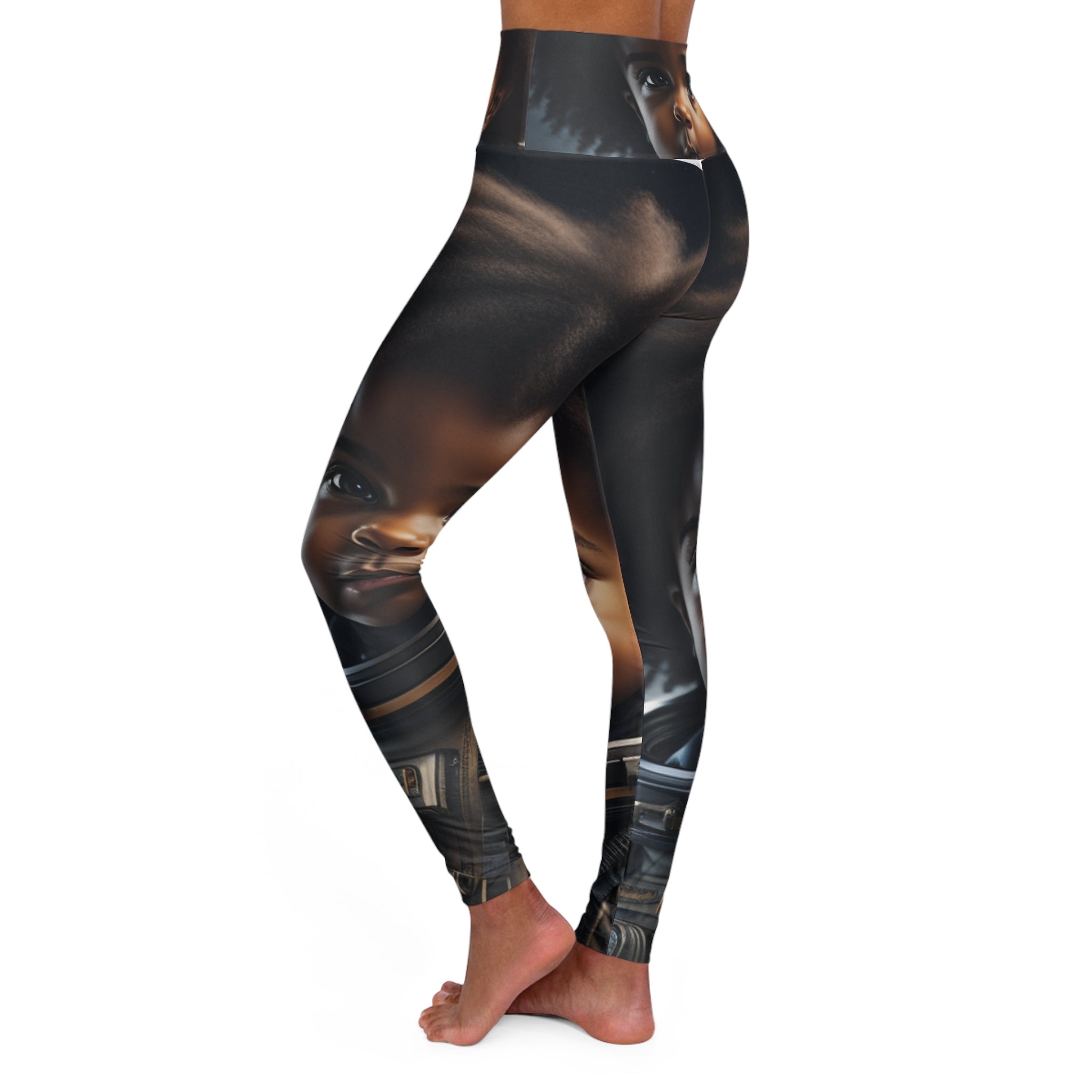 High Waisted Yoga Leggings (AOP)