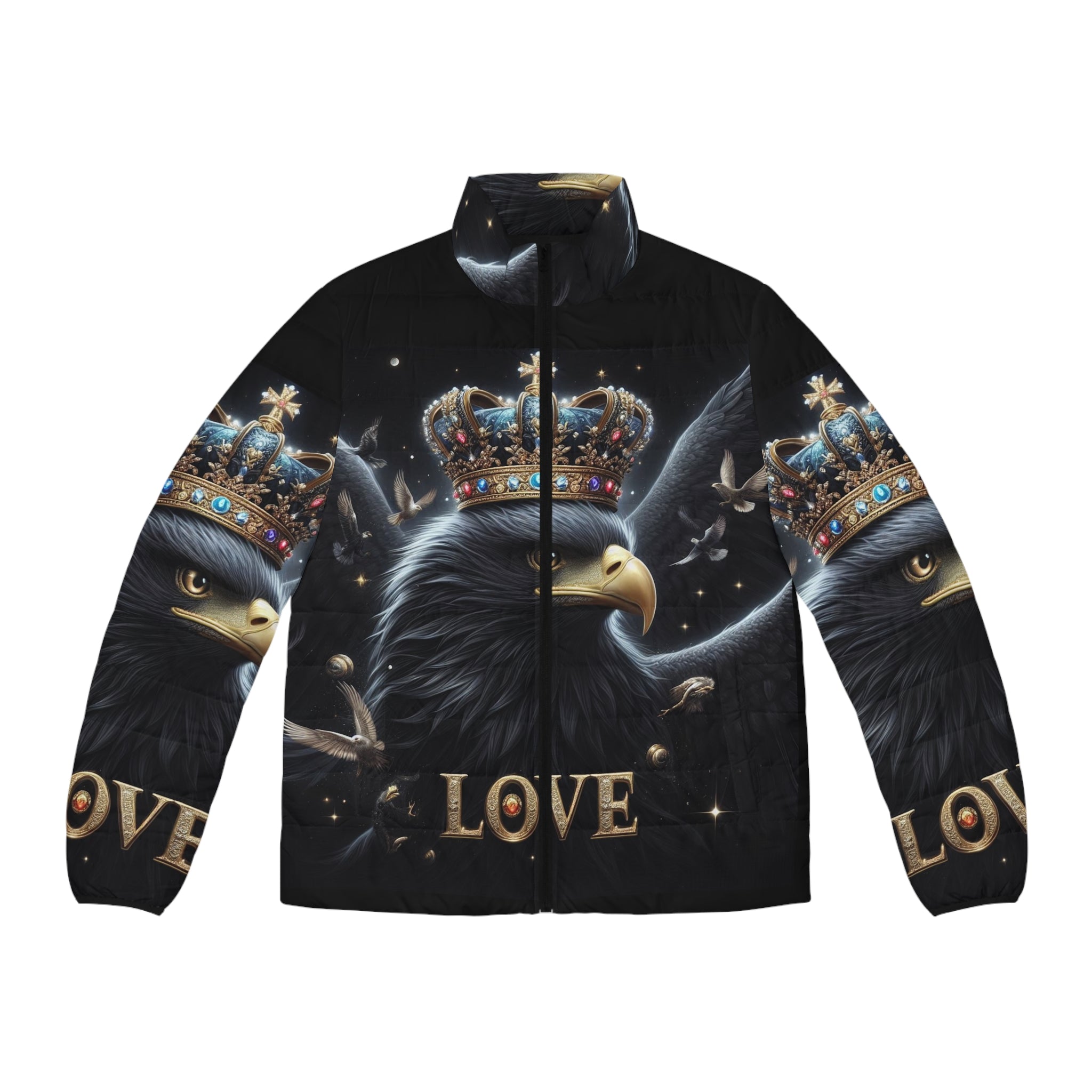 Puffer Jacket - Crowned Eagle Love Design