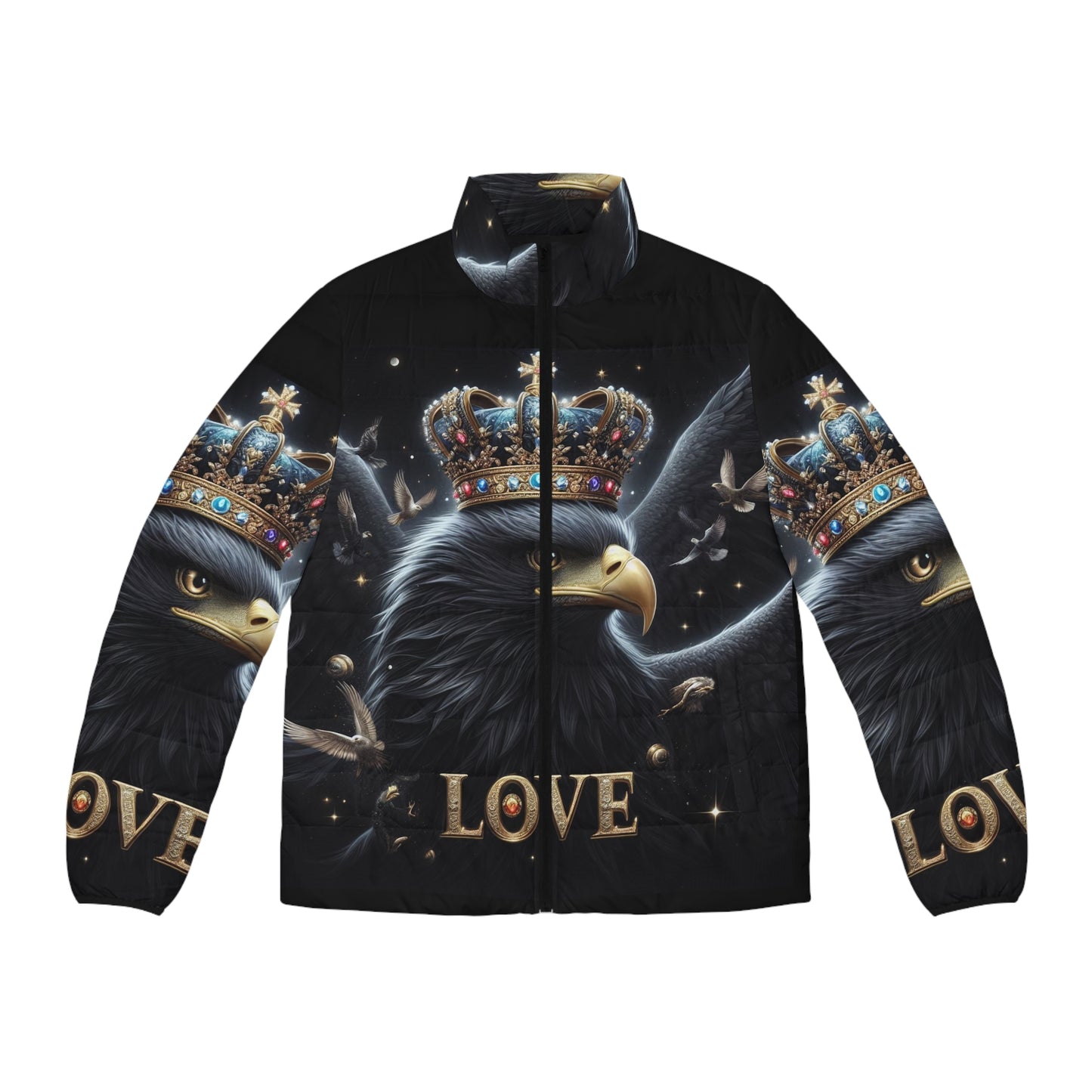 Puffer Jacket - Crowned Eagle Love Design