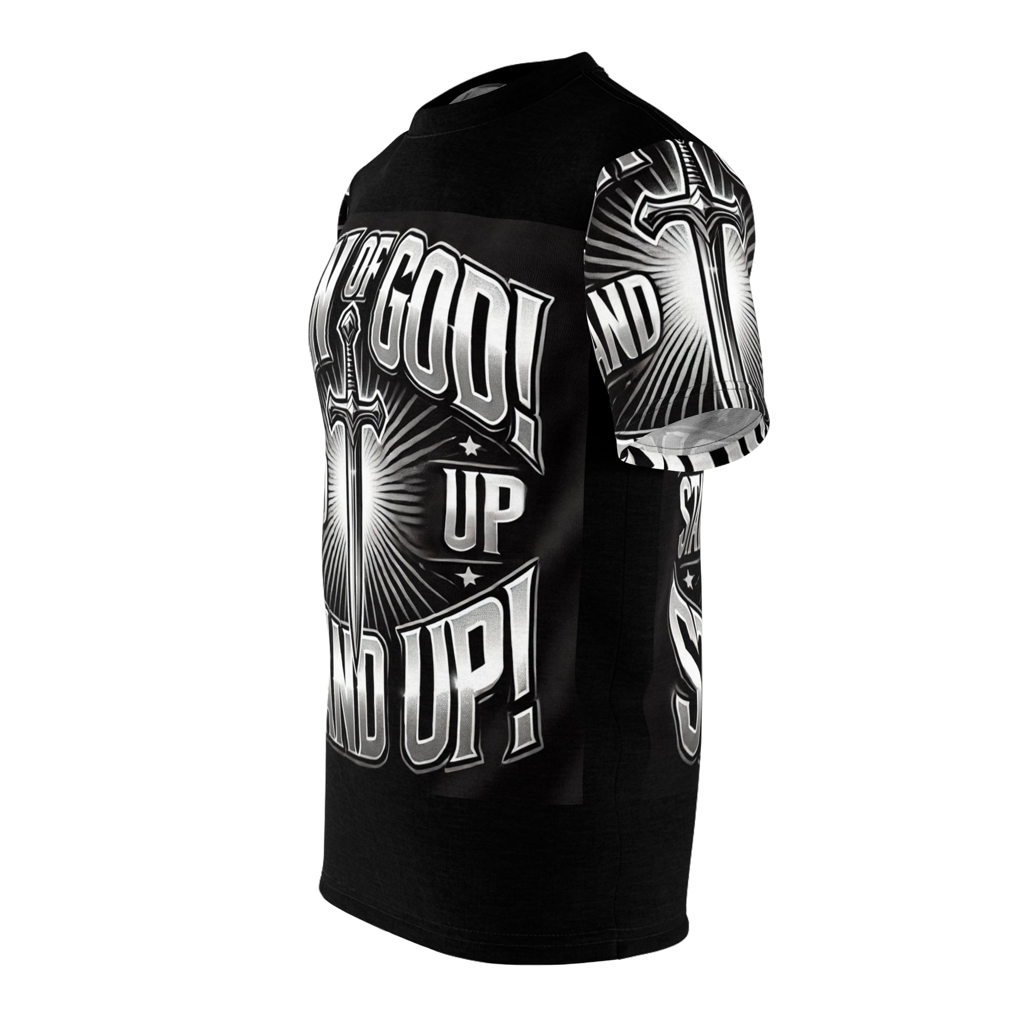 Men of God Stand Up Unisex Cut & Sew Tee - Bold Graphic Faith Shirt