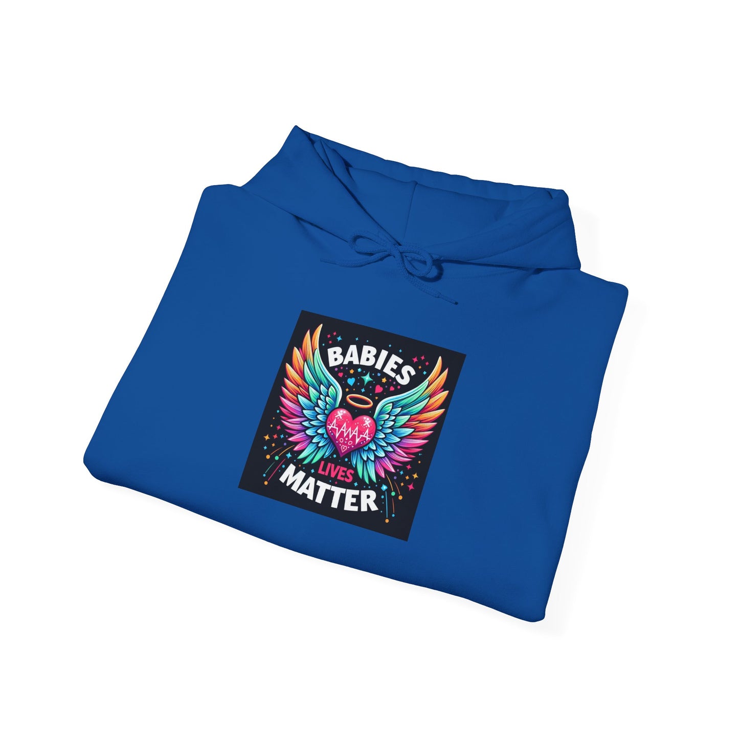 Babies Matter Wings Unisex Heavy Blend Hoodie – Colorful, Stylish Sweatshirt for Moms and Supporters