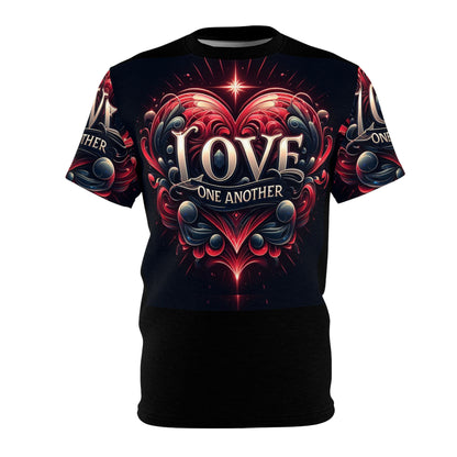 Love One Another Commandment_Graphic Tee - Unisex Cut & Sew Shirt