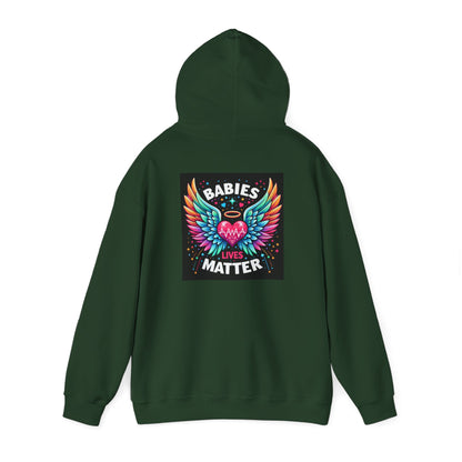 Babies Matter Wings Unisex Heavy Blend Hoodie – Colorful, Stylish Sweatshirt for Moms and Supporters