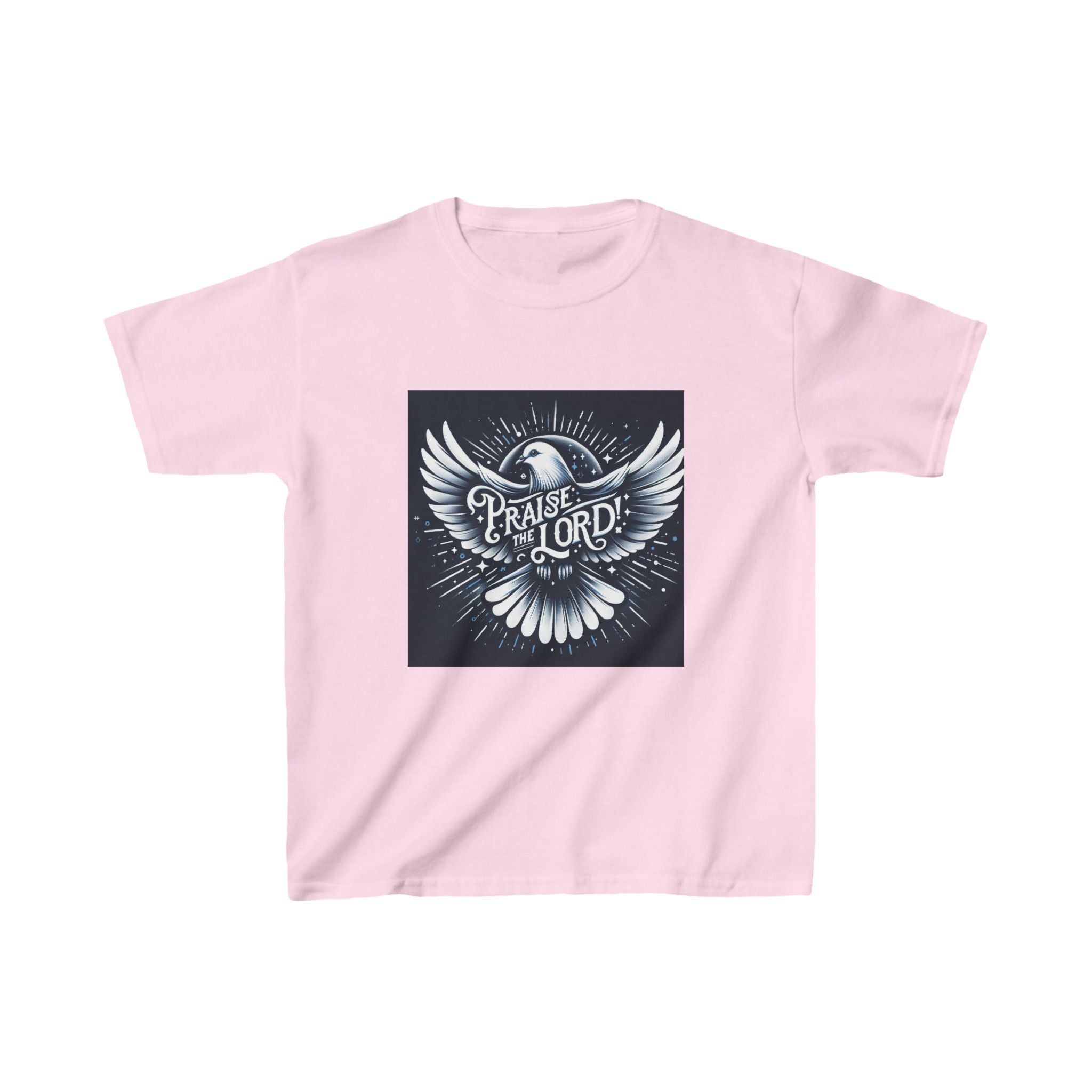 Kids Heavy Cotton™ Tee - 'Praise the Lord' Graphic T-Shirt for Faith-Inspired Youngsters