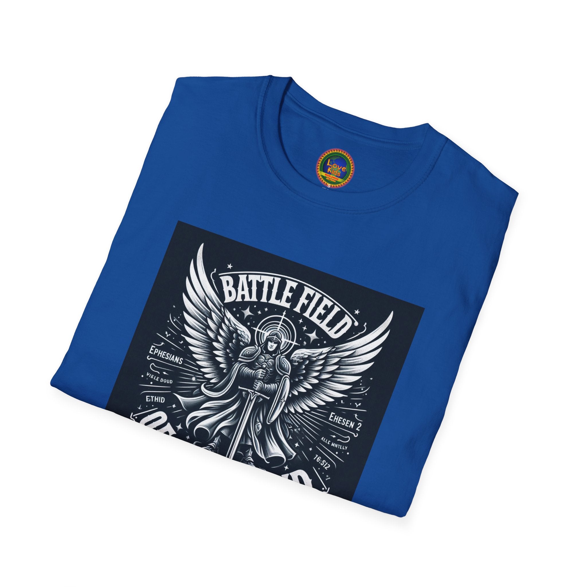 Battle Field of the Mind Unisex Softstyle T-Shirt - Motivational Graphic Tee for Mental Strength