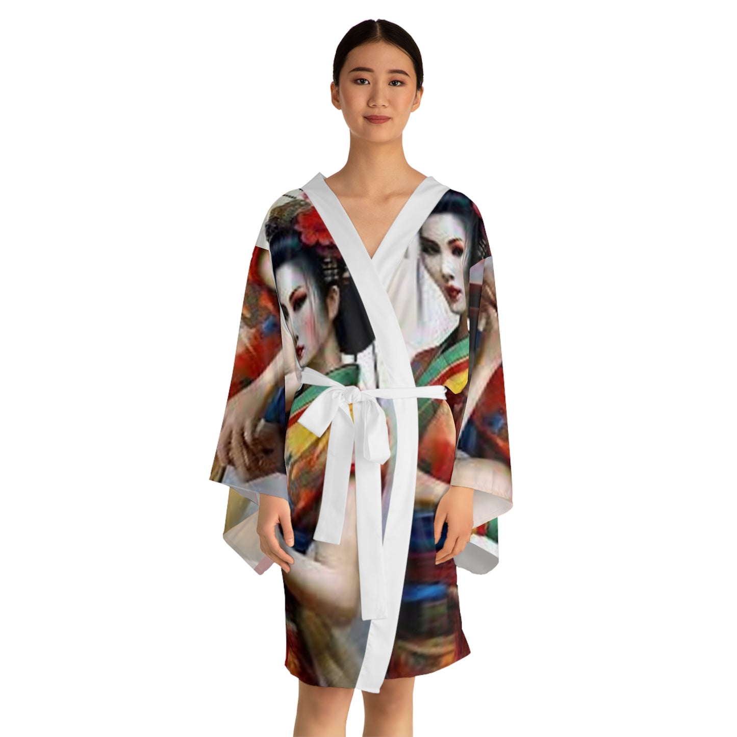 Long Sleeve Kimono Robe (AOP)