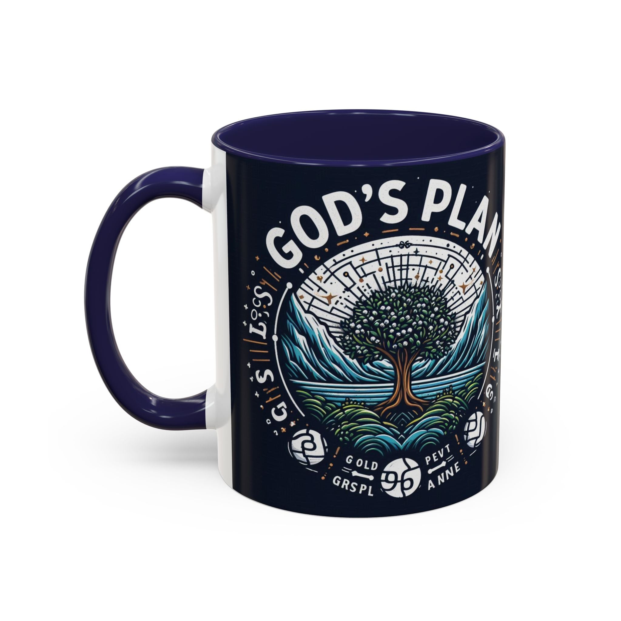 God's Plan Accent Coffee Mug | Inspirational Coffee Cup for Faith & Motivation | 11oz & 15oz