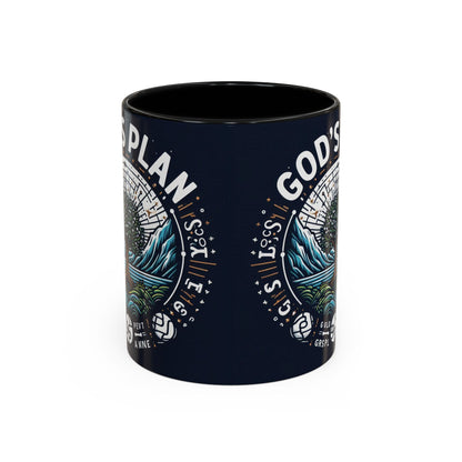 God's Plan Accent Coffee Mug | Inspirational Coffee Cup for Faith & Motivation | 11oz & 15oz