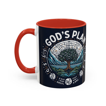 God's Plan Accent Coffee Mug | Inspirational Coffee Cup for Faith & Motivation | 11oz & 15oz