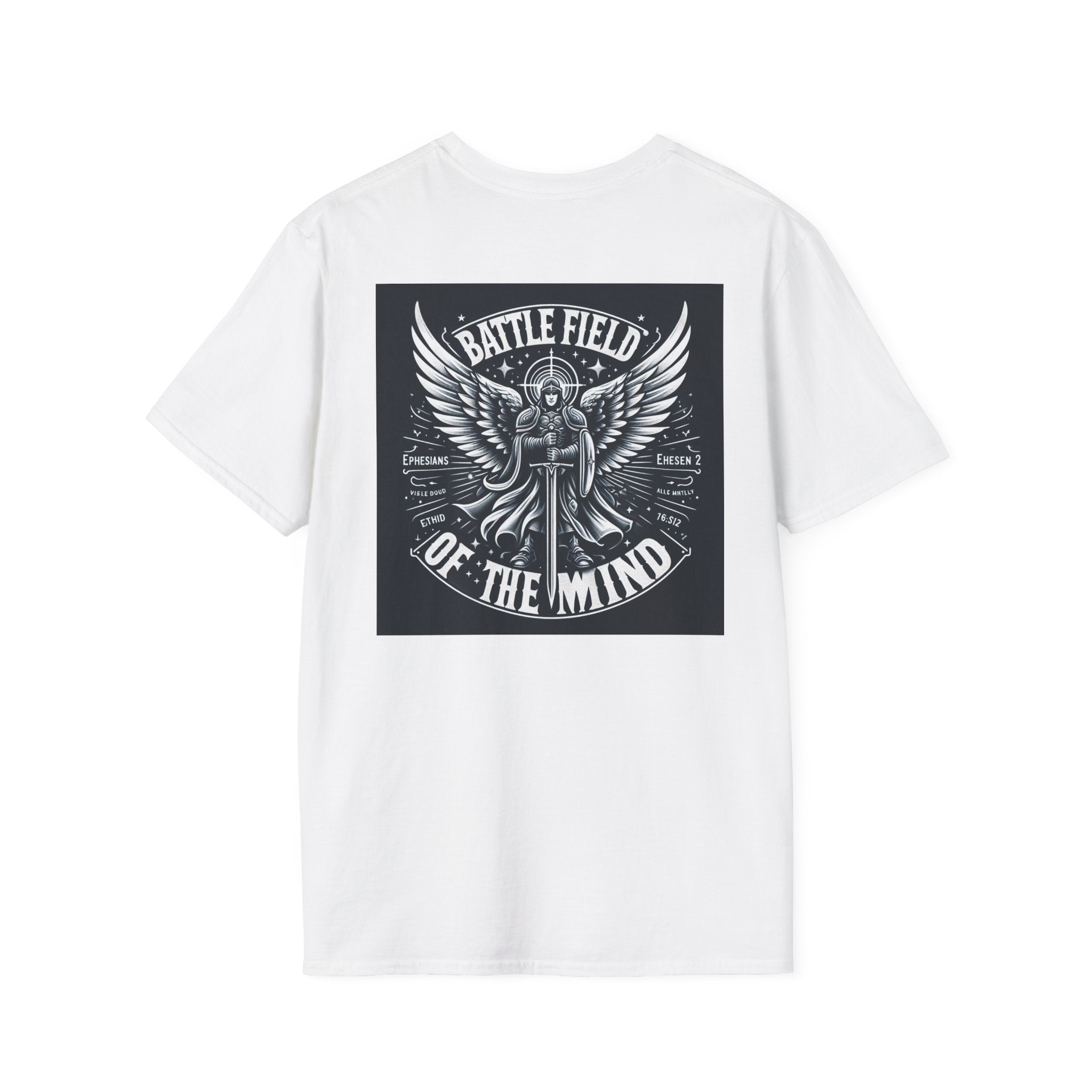 Battle Field of the Mind Unisex Softstyle T-Shirt - Motivational Graphic Tee for Mental Strength