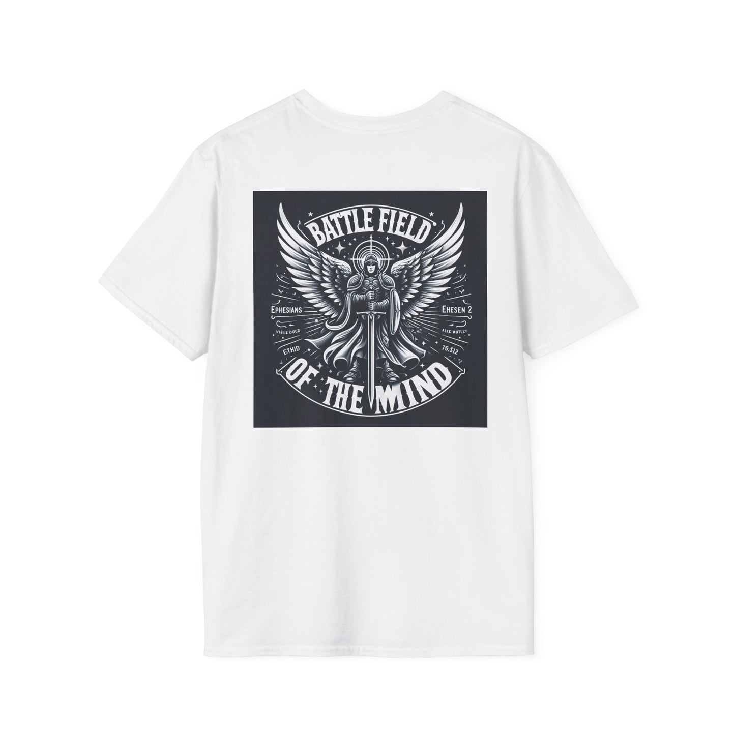 Battle Field of the Mind Unisex Softstyle T-Shirt - Motivational Graphic Tee for Mental Strength