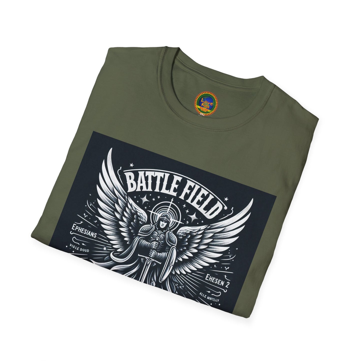 Battle Field of the Mind Unisex Softstyle T-Shirt - Motivational Graphic Tee for Mental Strength