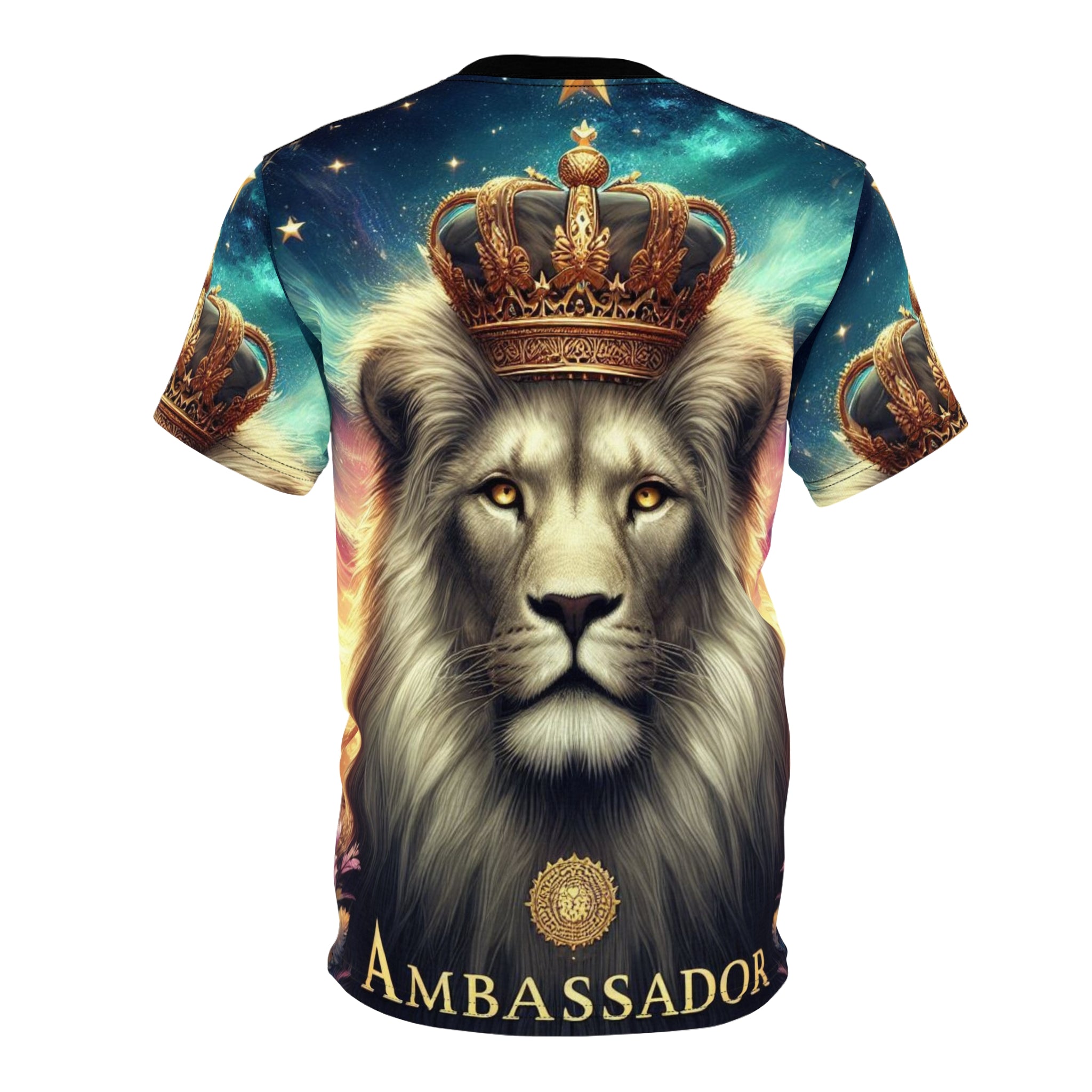 Ambassador Lion Unisex Cut & Sew Tee - Regal Animal Art Shirt for Christ Ambassadors