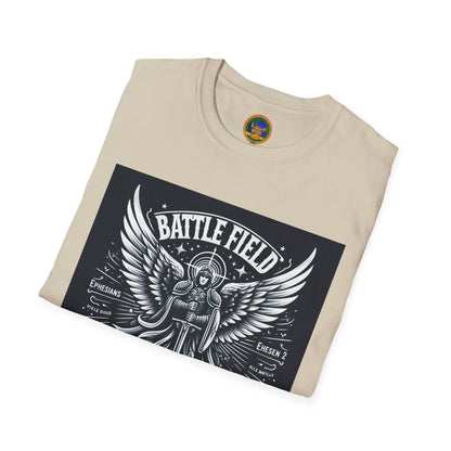 Battle Field of the Mind Unisex Softstyle T-Shirt - Motivational Graphic Tee for Mental Strength