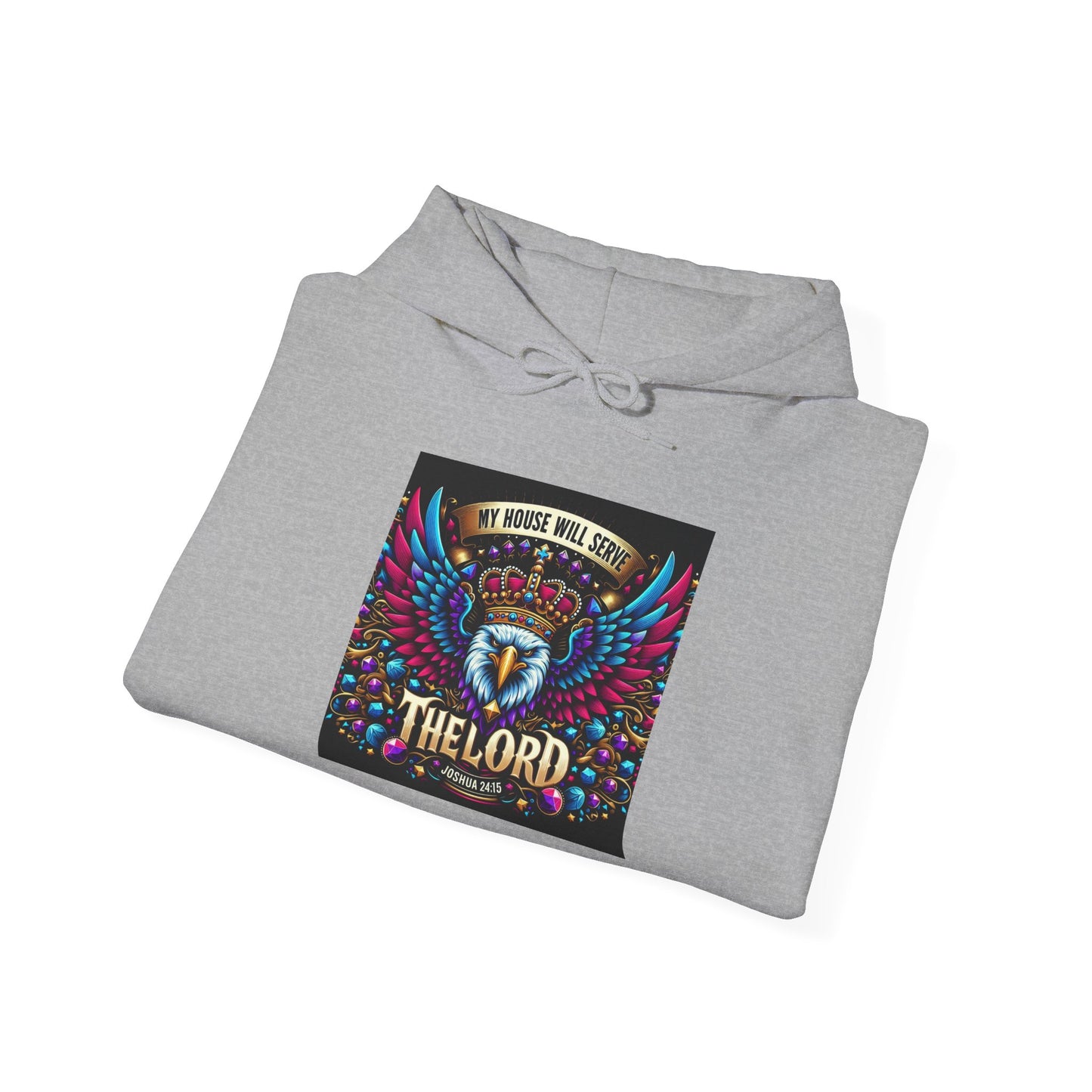 The Lord Unisex Hooded Sweatshirt - Colorful Eagle Design