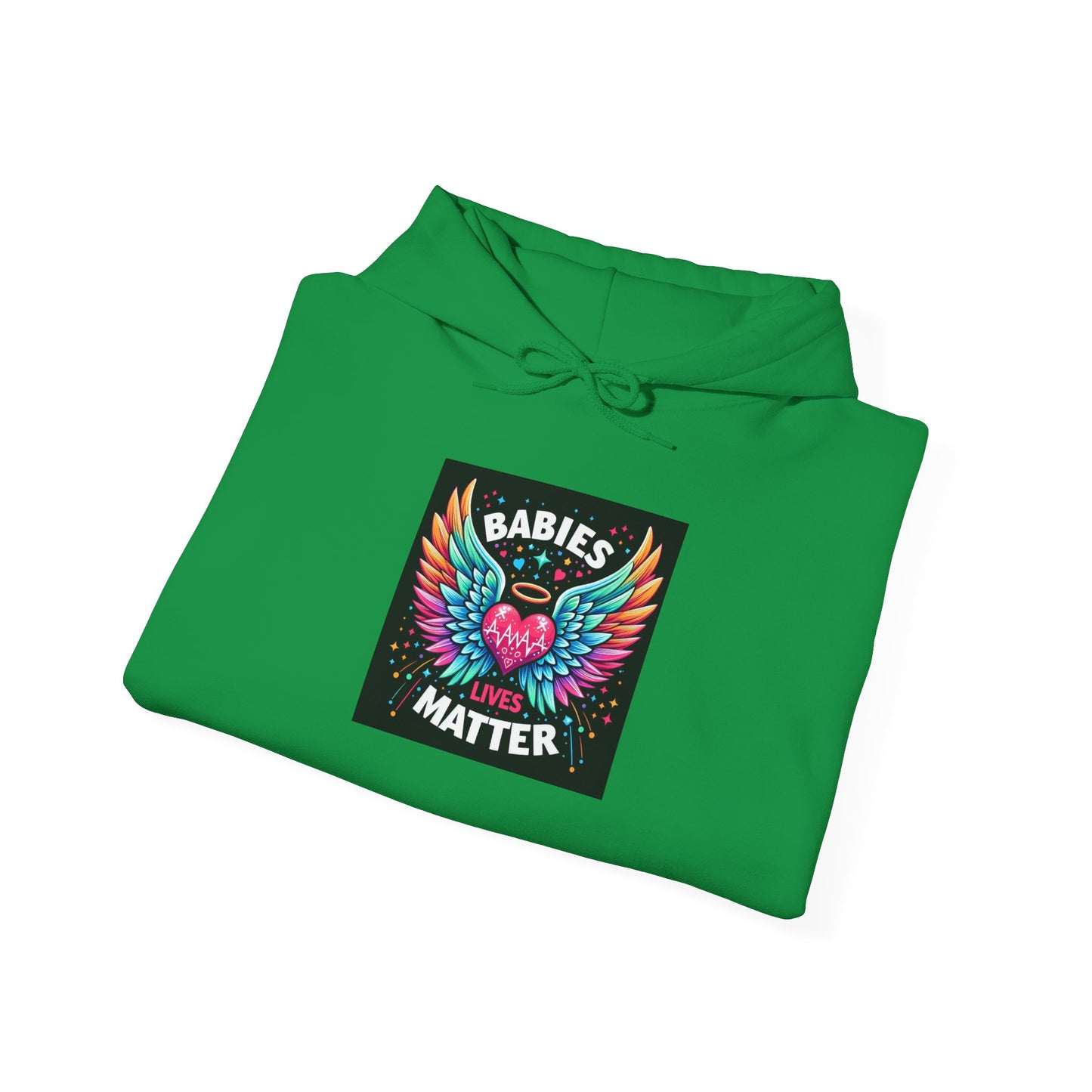 Babies Matter Wings Unisex Heavy Blend Hoodie – Colorful, Stylish Sweatshirt for Moms and Supporters