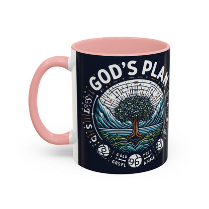 God's Plan Accent Coffee Mug | Inspirational Coffee Cup for Faith & Motivation | 11oz & 15oz