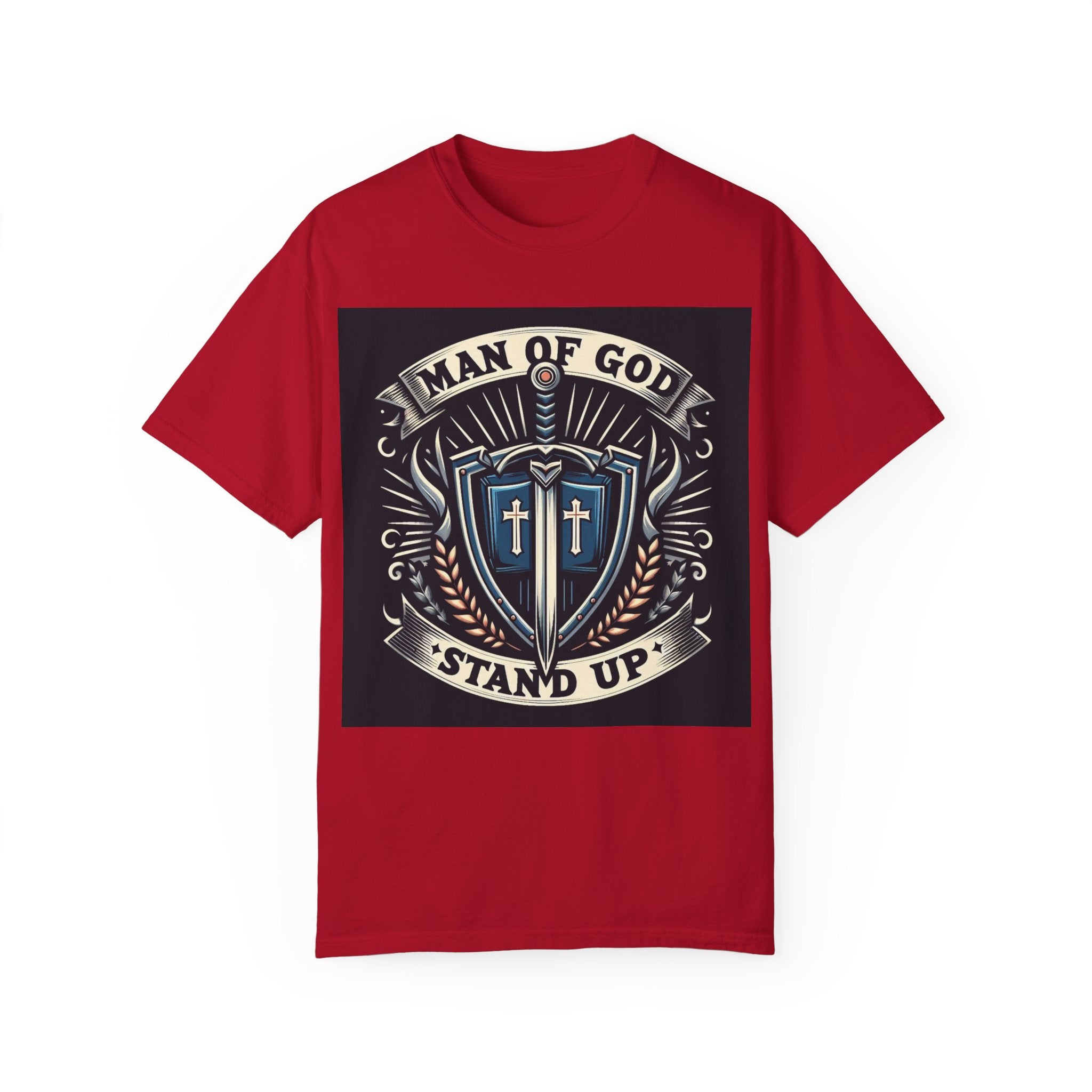 Unisex Garment-Dyed T-Shirt – 'Man of God: Stand Up' Design