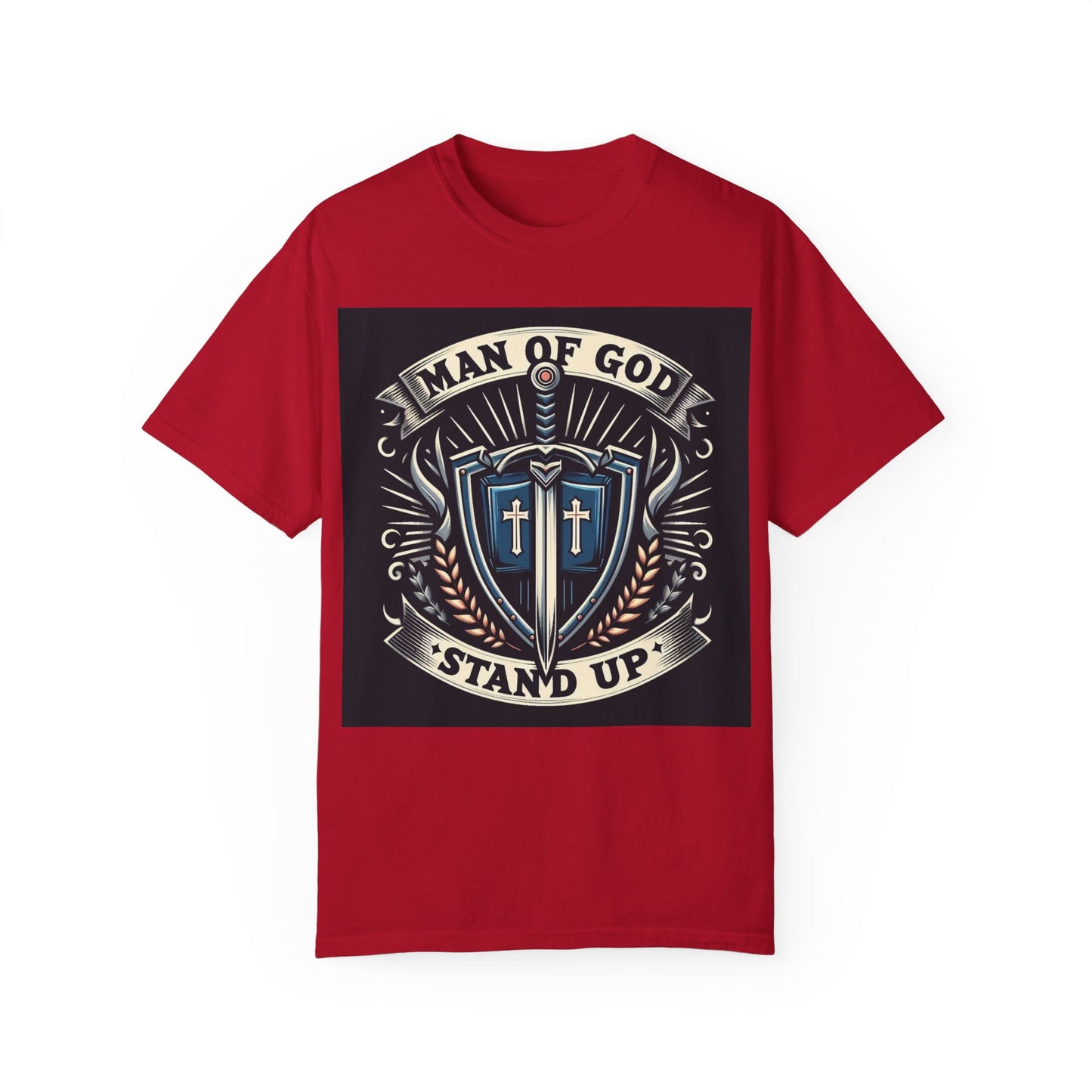 Unisex Garment-Dyed T-Shirt – 'Man of God: Stand Up' Design