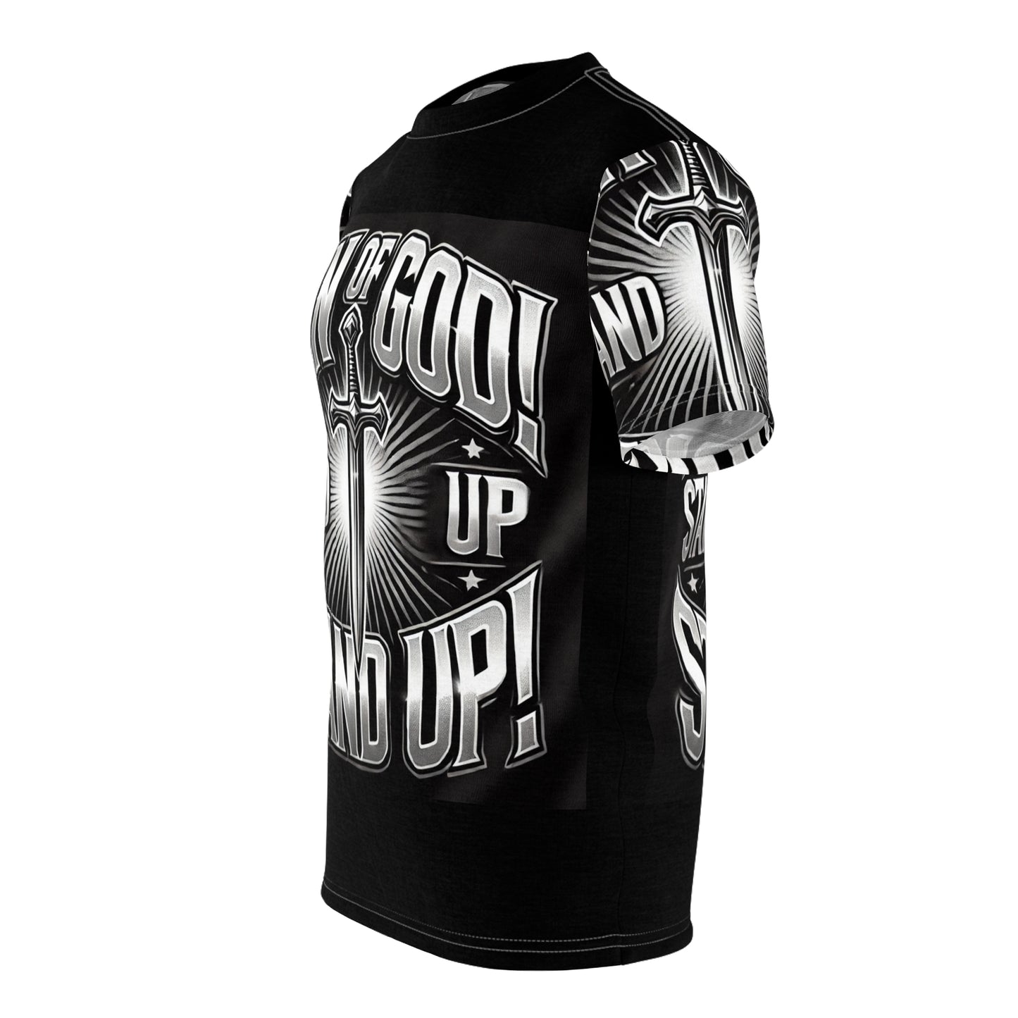 Men of God Stand Up Unisex Cut & Sew Tee - Bold Graphic Faith Shirt