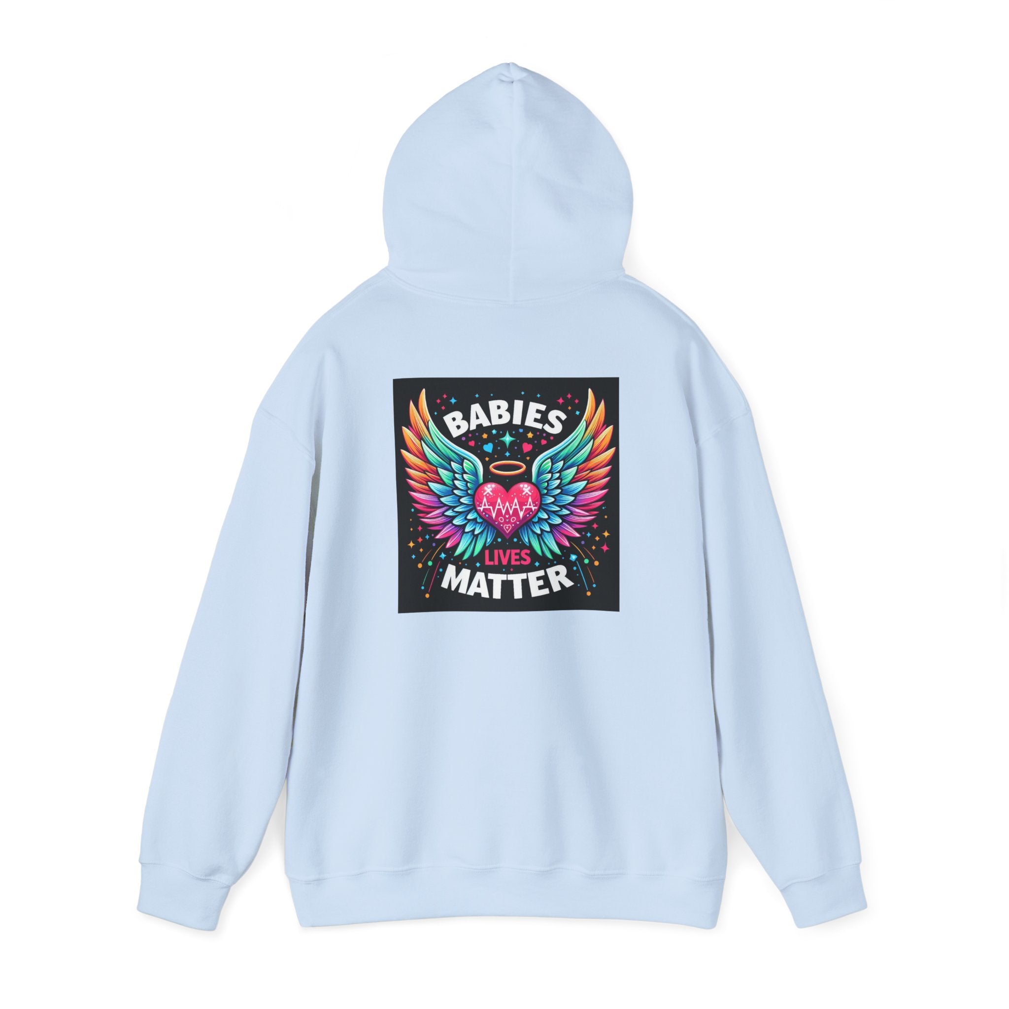 Babies Matter Wings Unisex Heavy Blend Hoodie – Colorful, Stylish Sweatshirt for Moms and Supporters