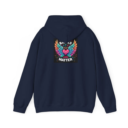 Babies Matter Wings Unisex Heavy Blend Hoodie – Colorful, Stylish Sweatshirt for Moms and Supporters