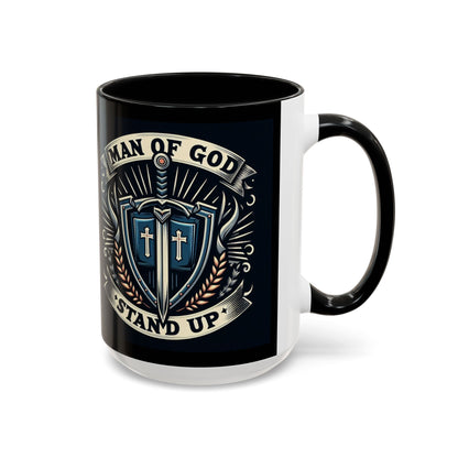 Faith-Inspired Accent Coffee Mug - 'Stand Up'