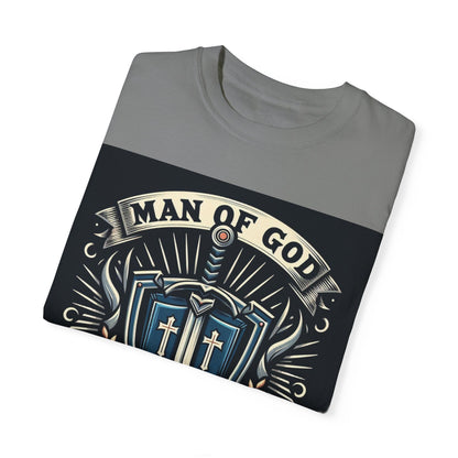 Unisex Garment-Dyed T-Shirt – 'Man of God: Stand Up' Design