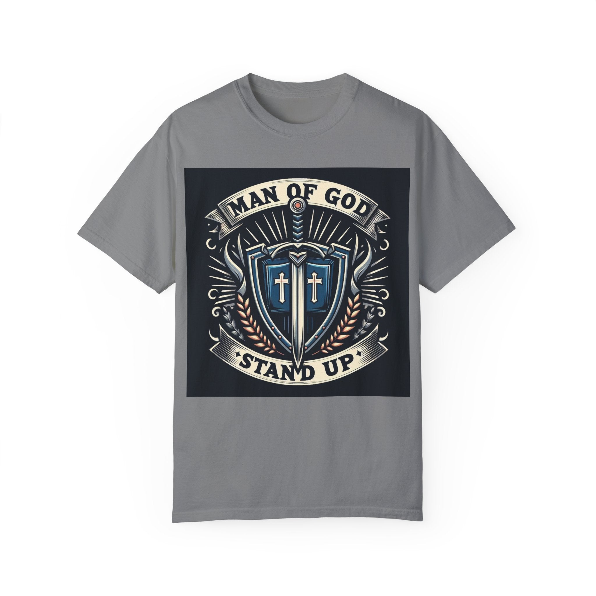 Unisex Garment-Dyed T-Shirt – 'Man of God: Stand Up' Design