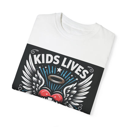 Kids Lives Matter Unisex Garment-Dyed T-Shirt | Supportive and Stylish Statement Tee