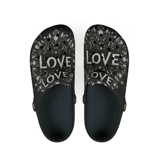 Love Pattern EVA Foam Rubber Shoes - Comfortable Stylish Clogs