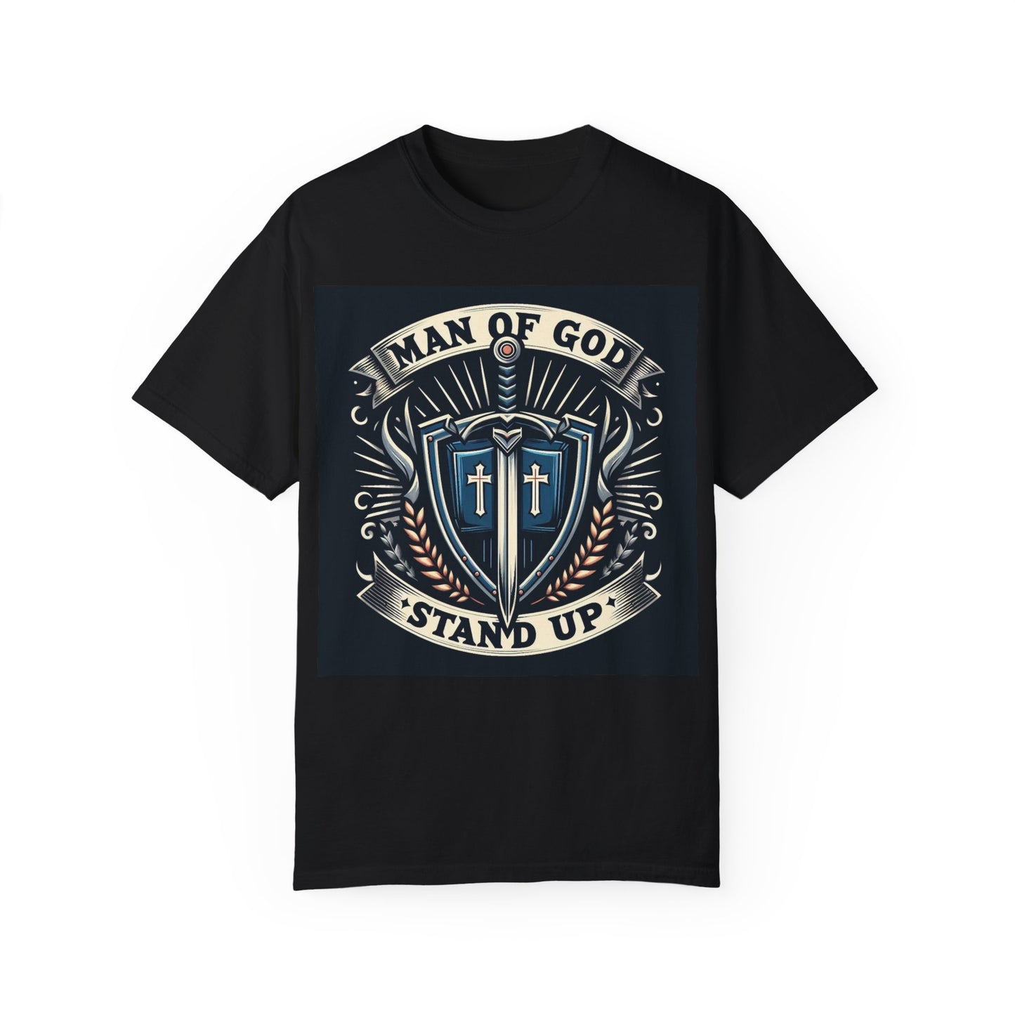 Unisex Garment-Dyed T-Shirt – 'Man of God: Stand Up' Design