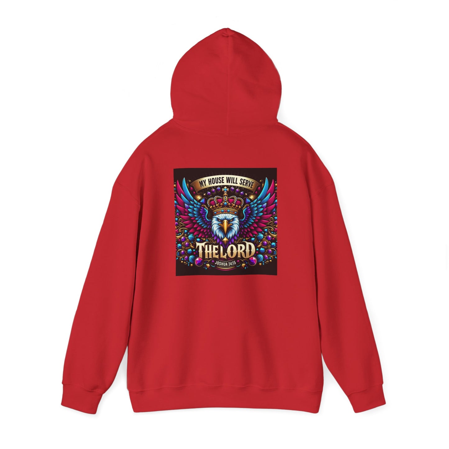 The Lord Unisex Hooded Sweatshirt - Colorful Eagle Design