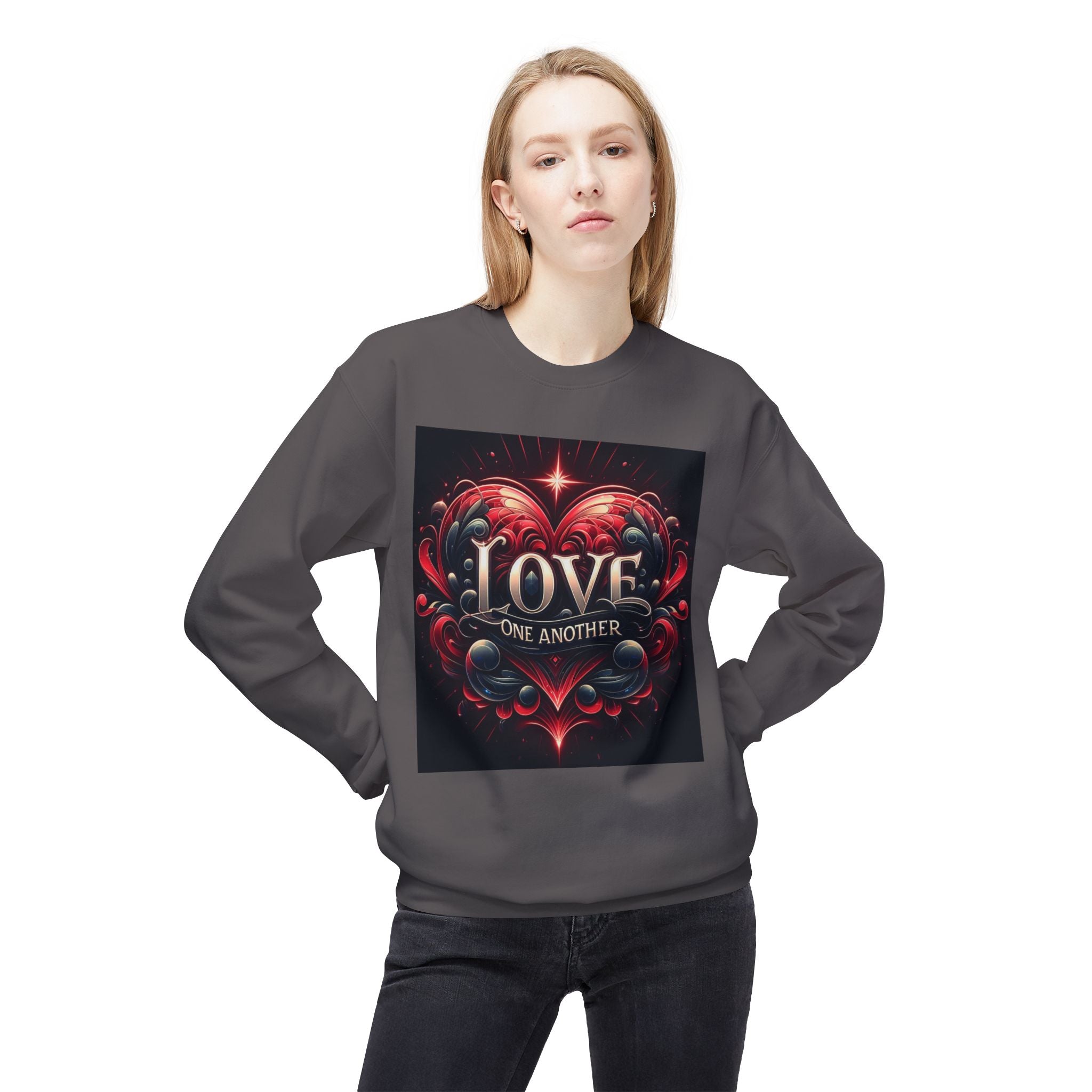 Love One Another Graphic Sweatshirt - Unisex Midweight Crewneck