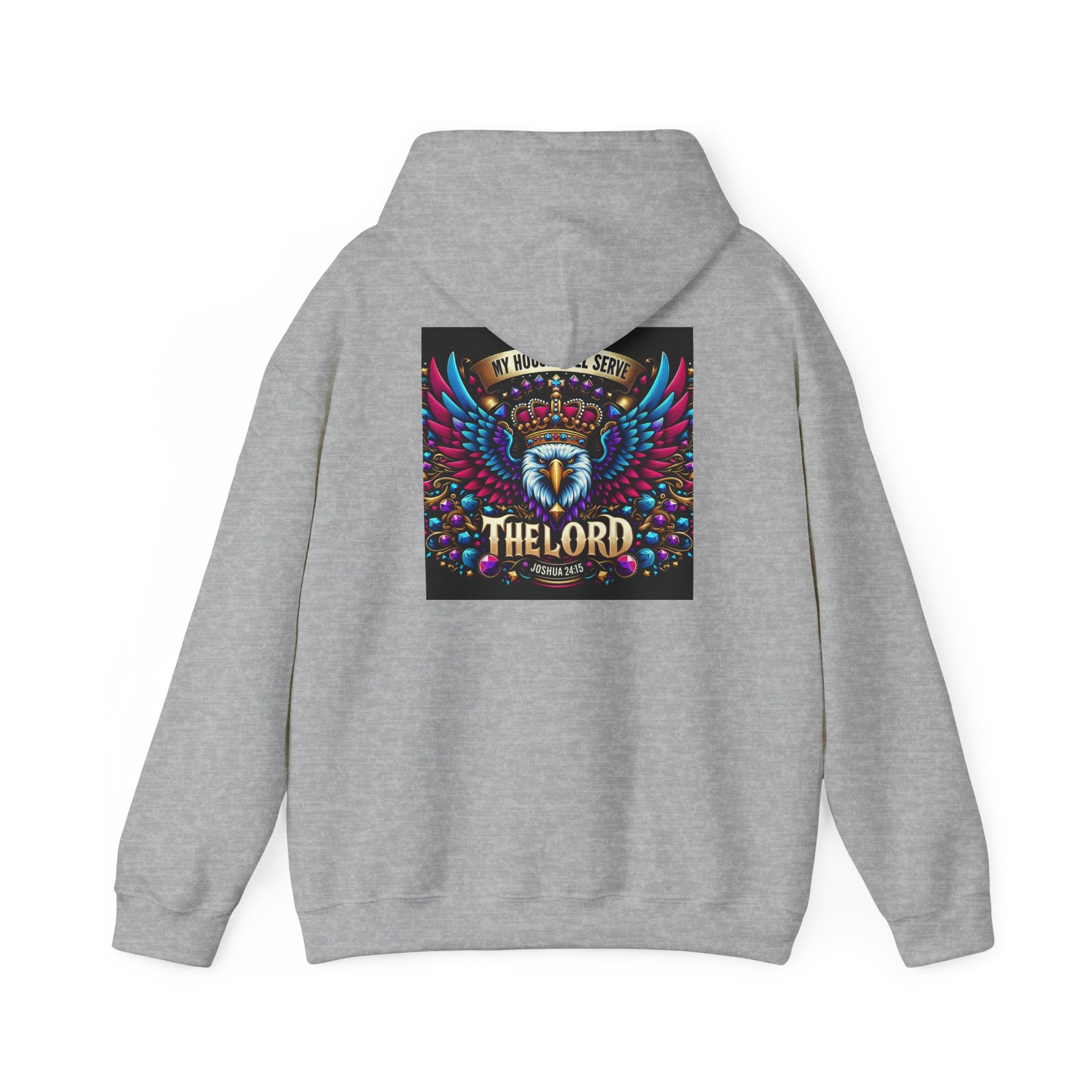 The Lord Unisex Hooded Sweatshirt - Colorful Eagle Design