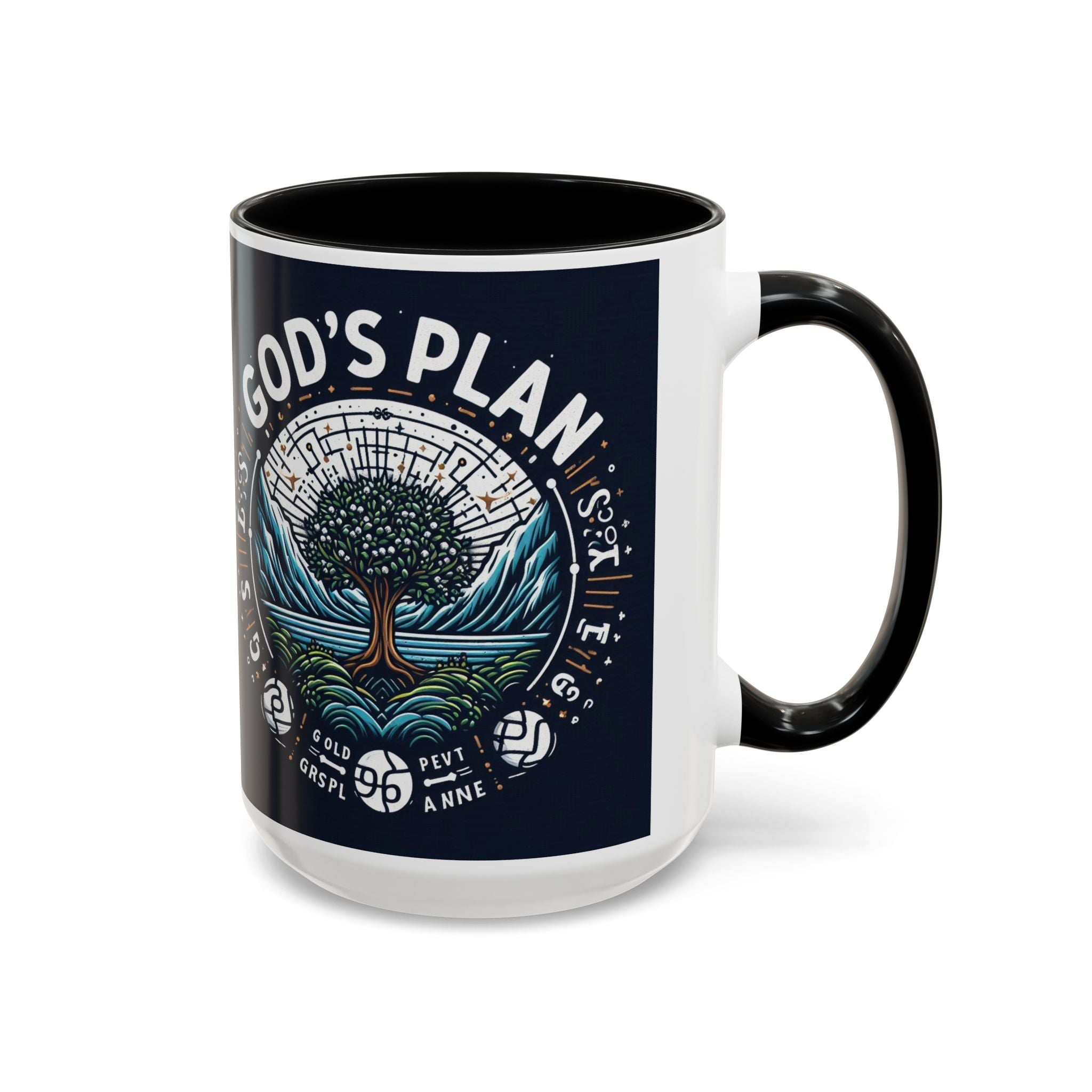 God's Plan Accent Coffee Mug | Inspirational Coffee Cup for Faith & Motivation | 11oz & 15oz