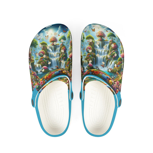 Whimsical Garden EVA Foam Rubber Shoes - Colorful and Comfortable Clogs for Everyday Adventures