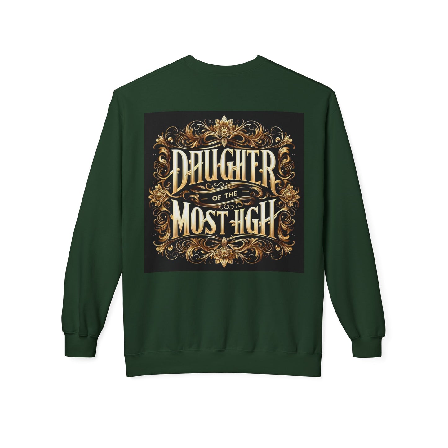 Daughter of the Most High Fleece Crewneck Sweatshirt - Unisex Inspirational Apparel