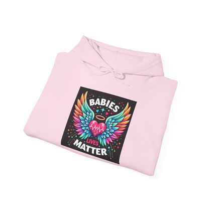 Babies Matter Wings Unisex Heavy Blend Hoodie – Colorful, Stylish Sweatshirt for Moms and Supporters