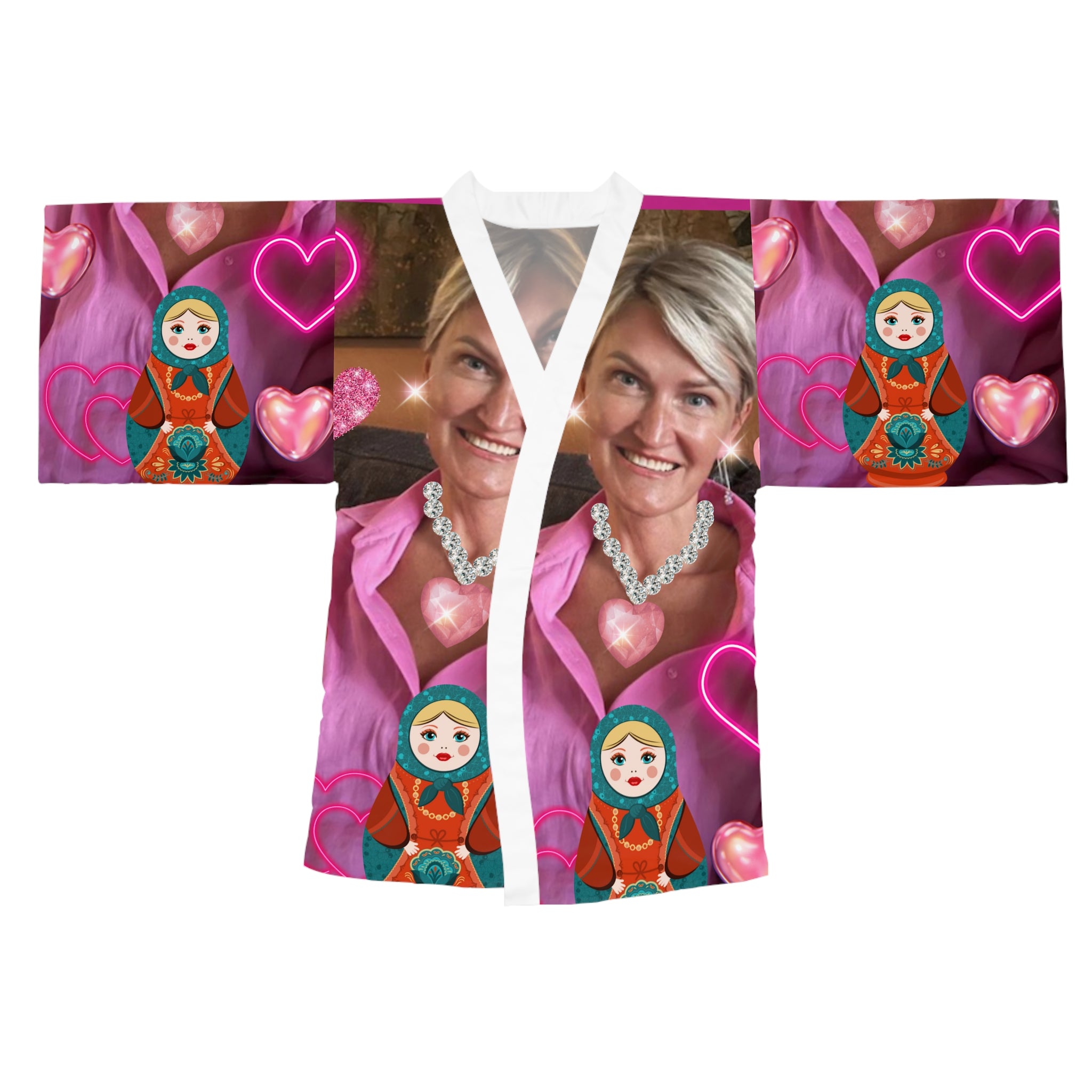 Long Sleeve Kimono Robe (AOP)