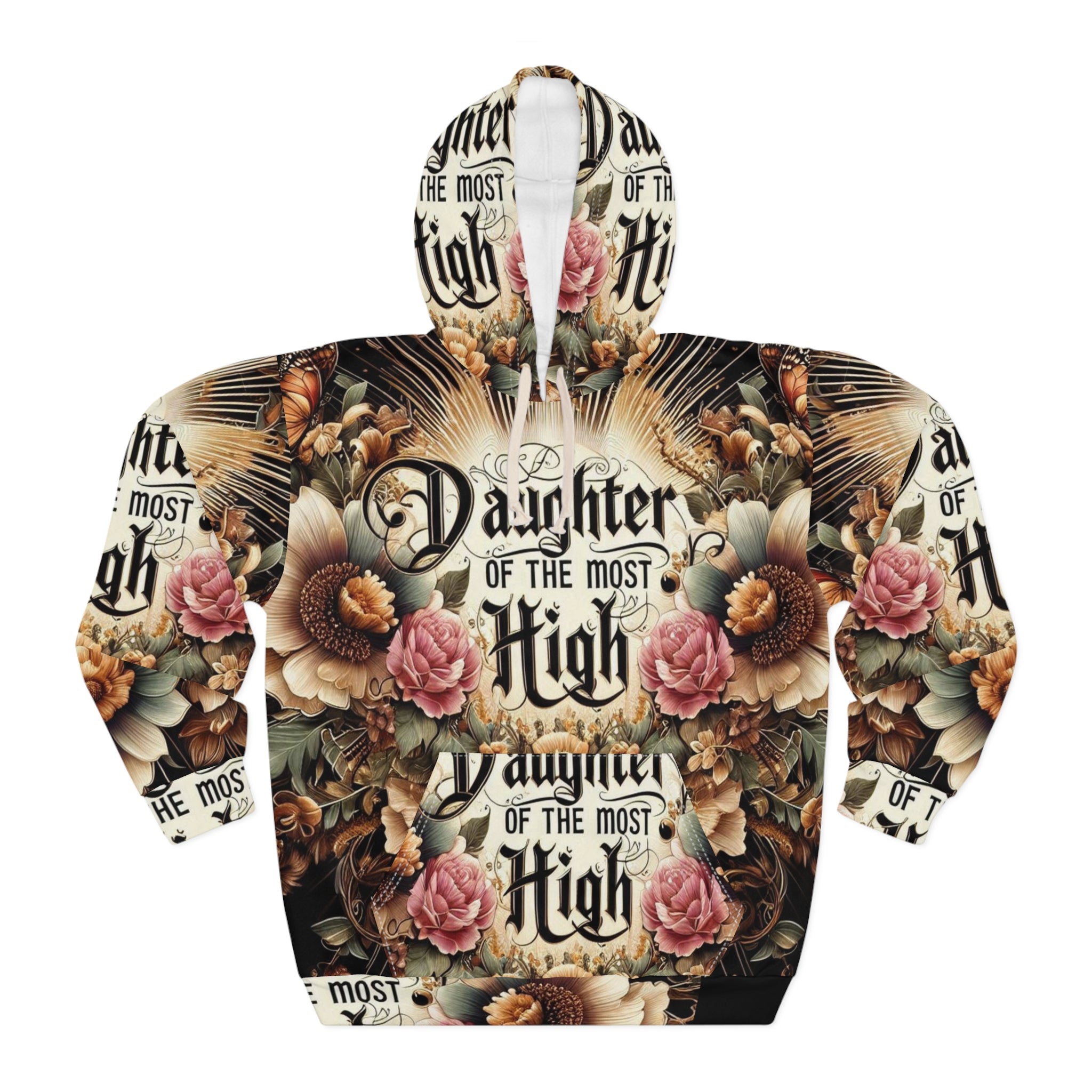 Daughter of the Most High Floral Unisex Pullover Hoodie