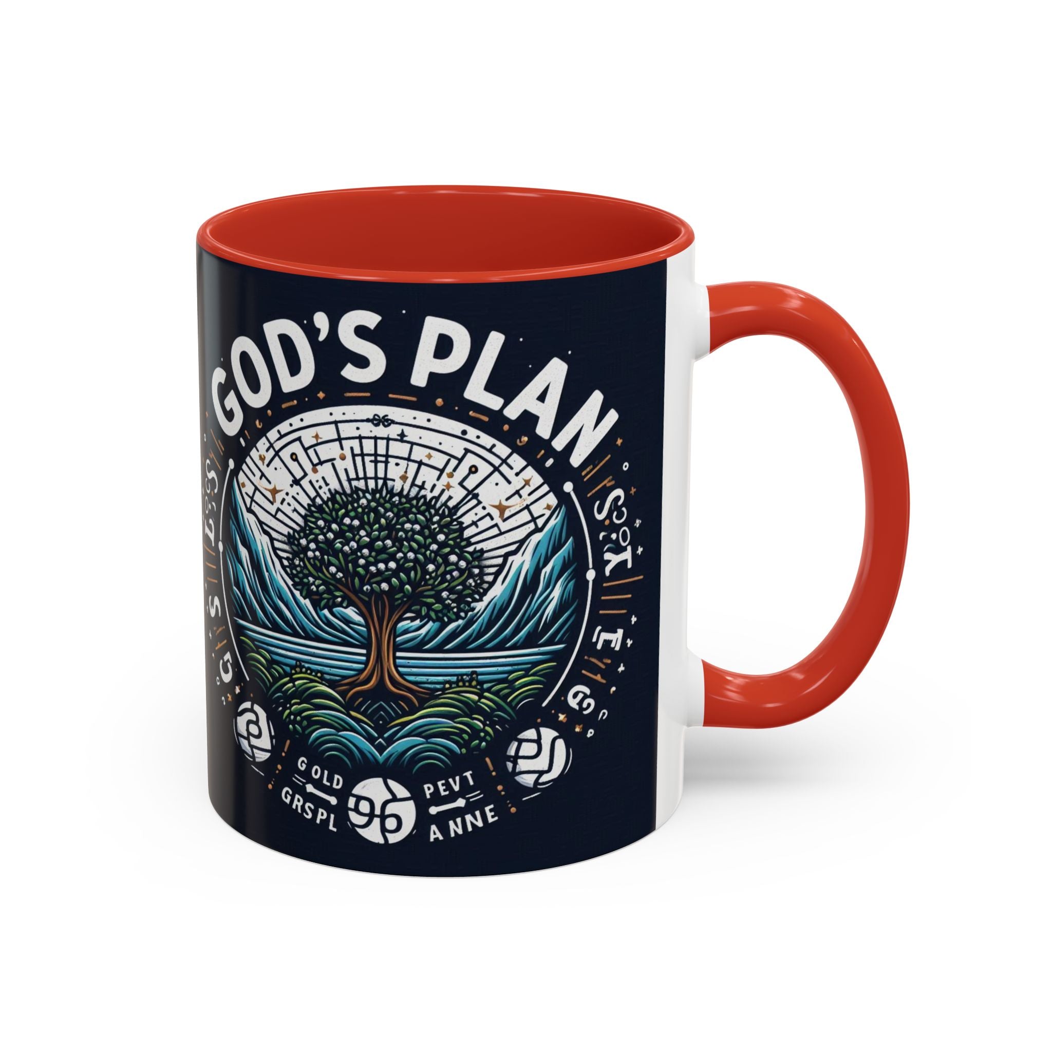 God's Plan Accent Coffee Mug | Inspirational Coffee Cup for Faith & Motivation | 11oz & 15oz