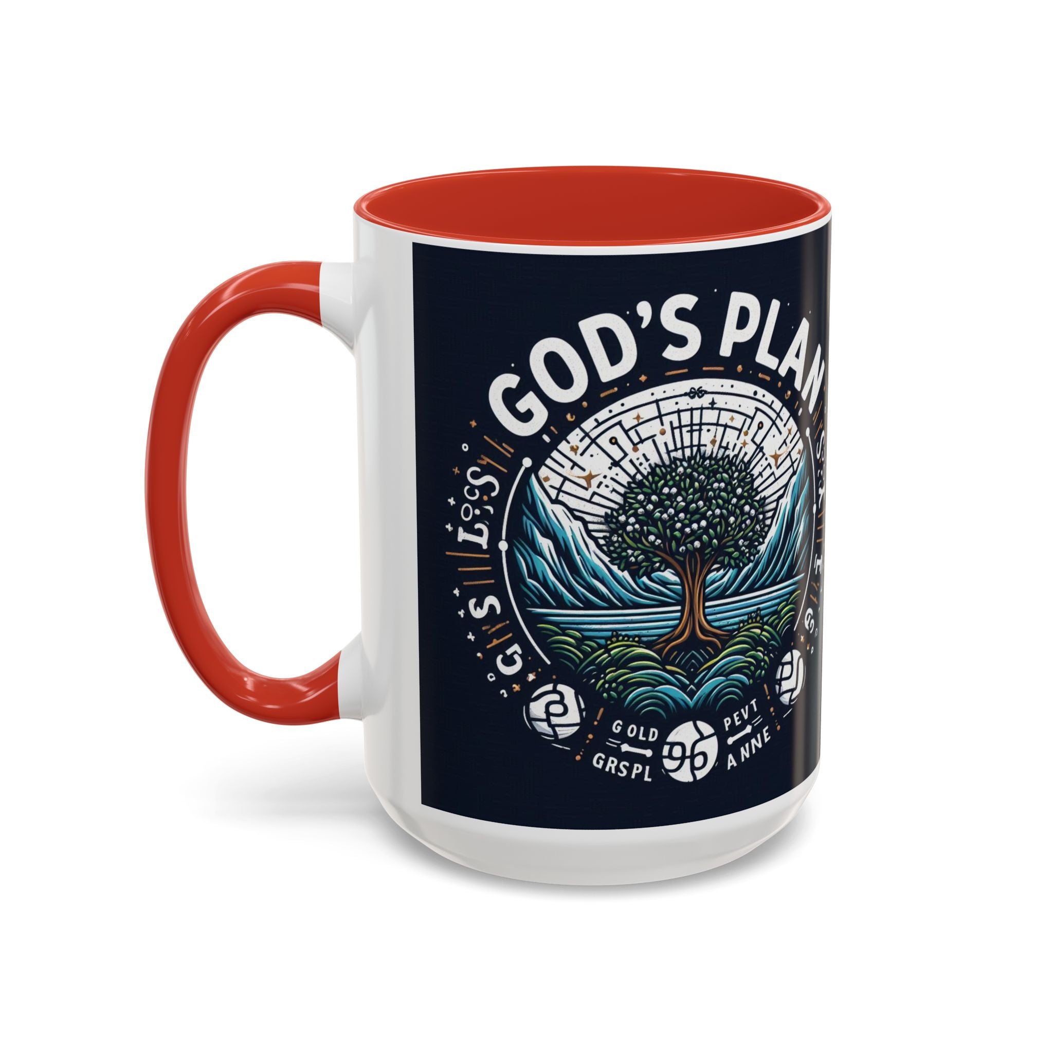 God's Plan Accent Coffee Mug | Inspirational Coffee Cup for Faith & Motivation | 11oz & 15oz