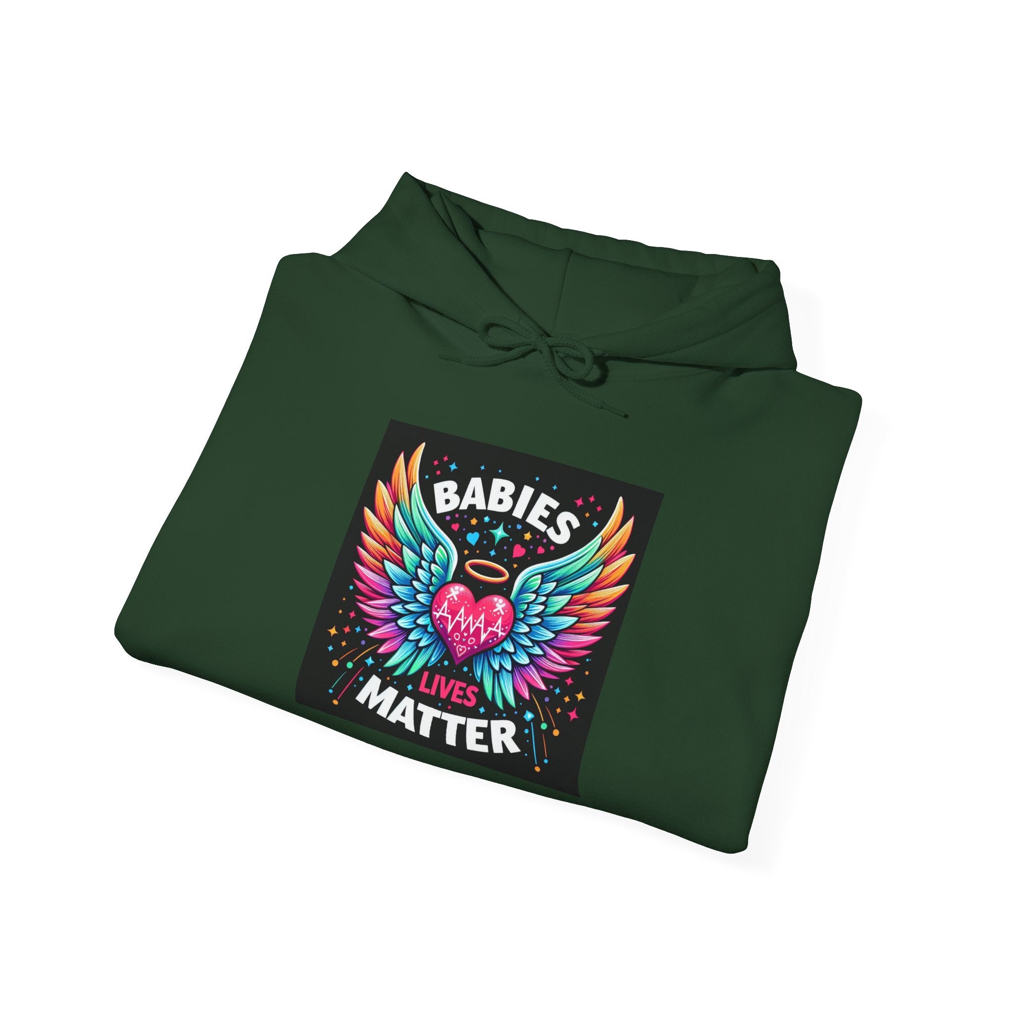 Babies Matter Wings Unisex Heavy Blend Hoodie – Colorful, Stylish Sweatshirt for Moms and Supporters