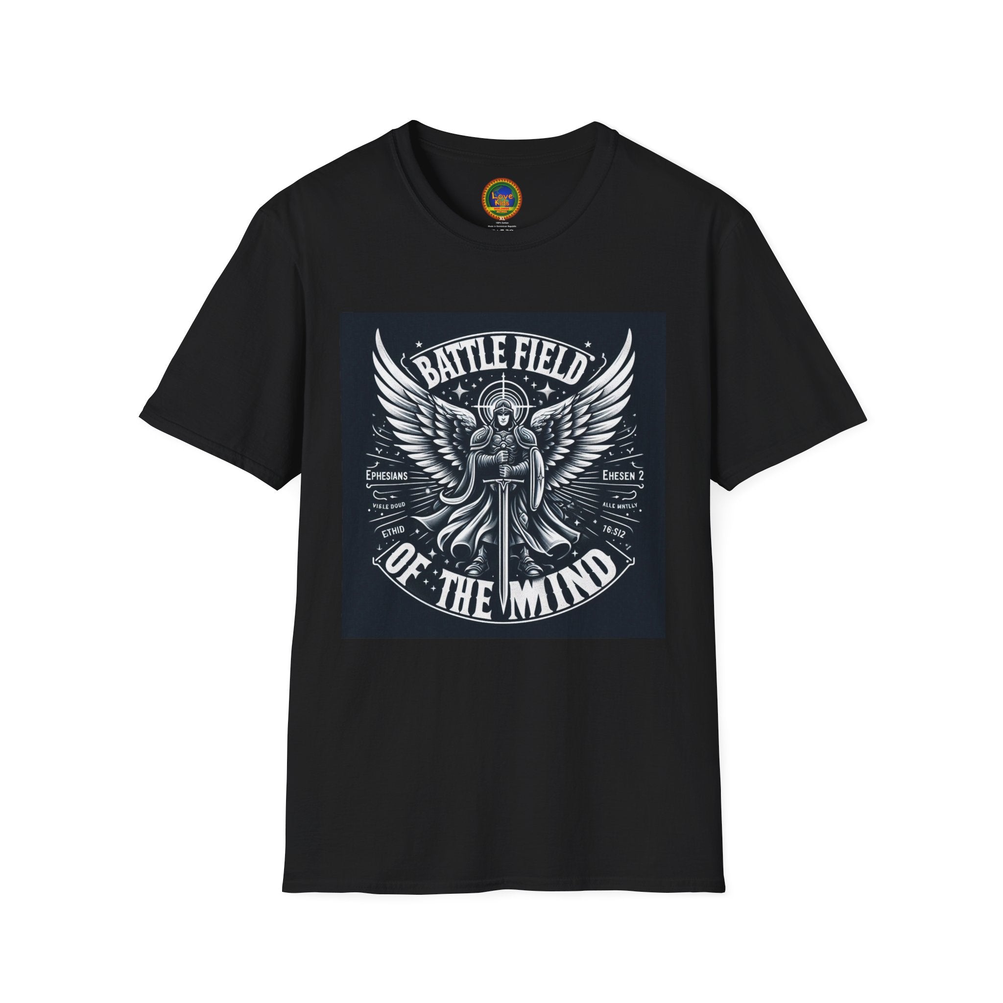 Battle Field of the Mind Unisex Softstyle T-Shirt - Motivational Graphic Tee for Mental Strength